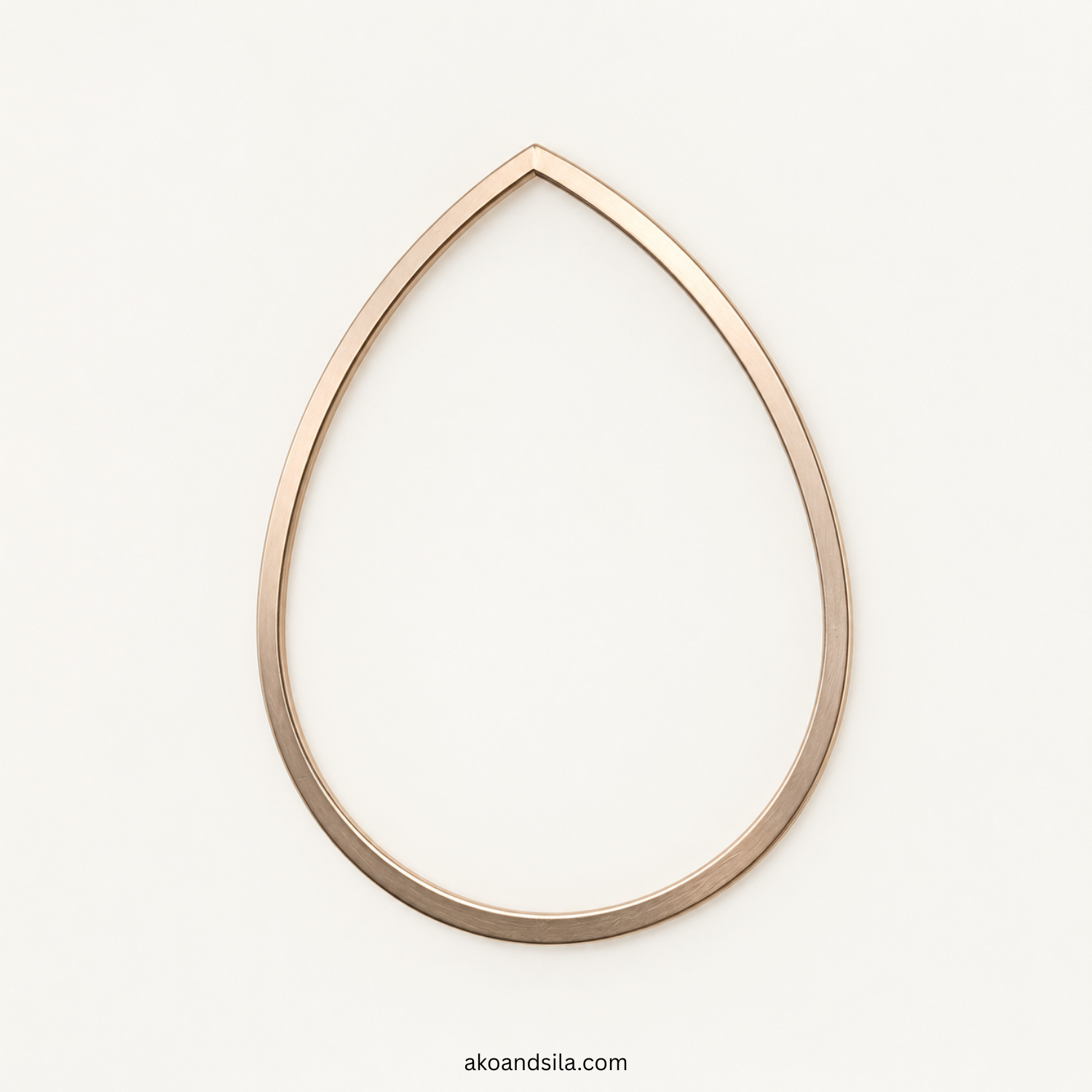 Rose Golden Open Teardrop Bracelet - Image 4