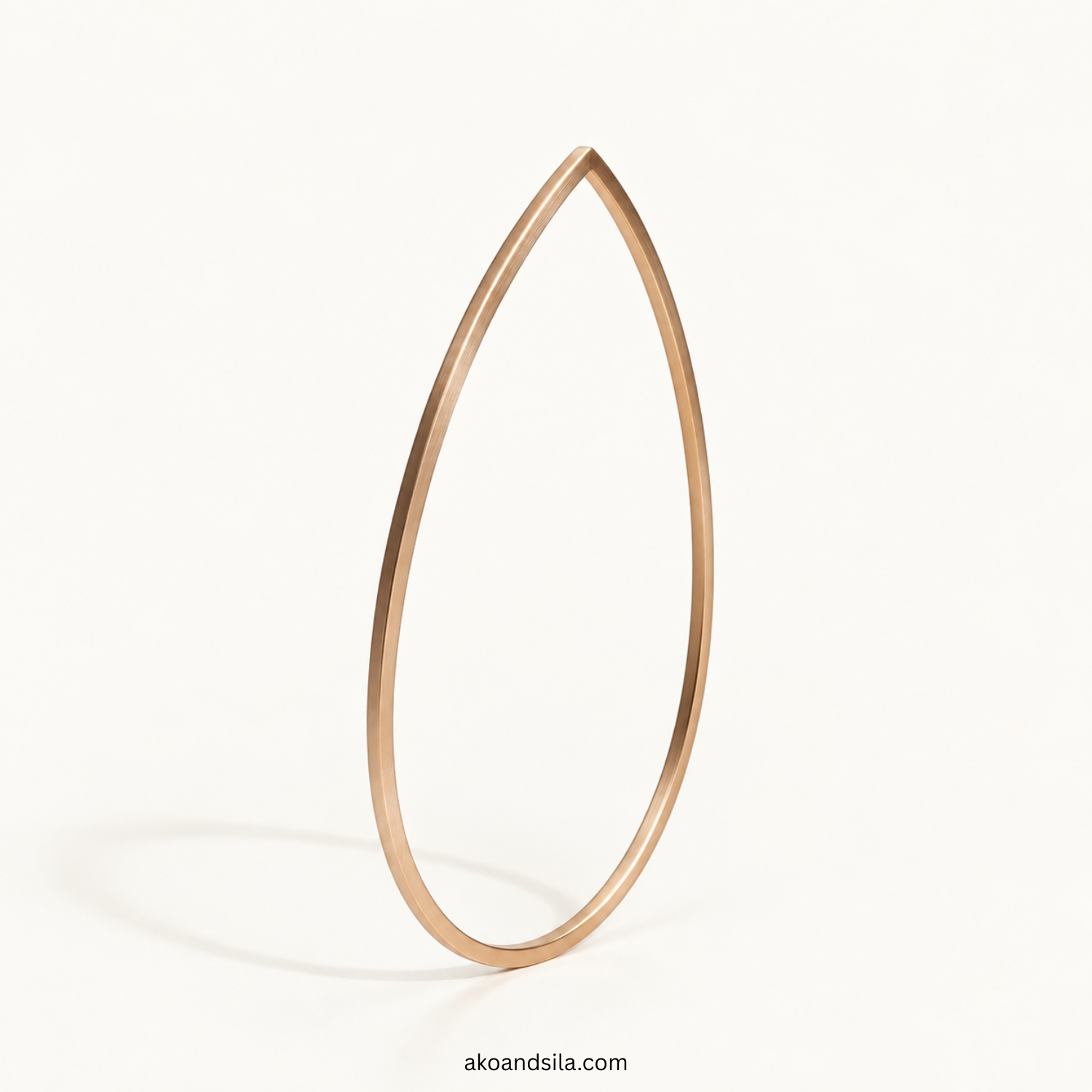 Rose Golden Open Teardrop Bracelet - Image 3
