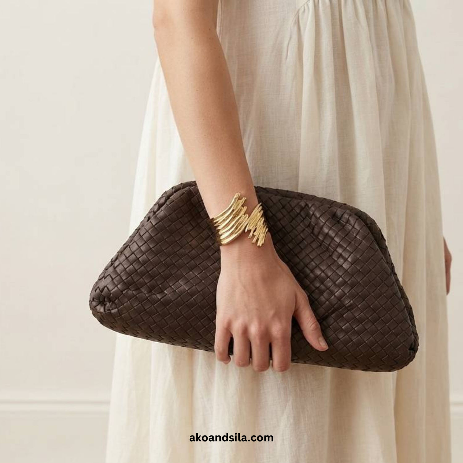 Golden Layered Spike Cuff Bracelet - Image 2
