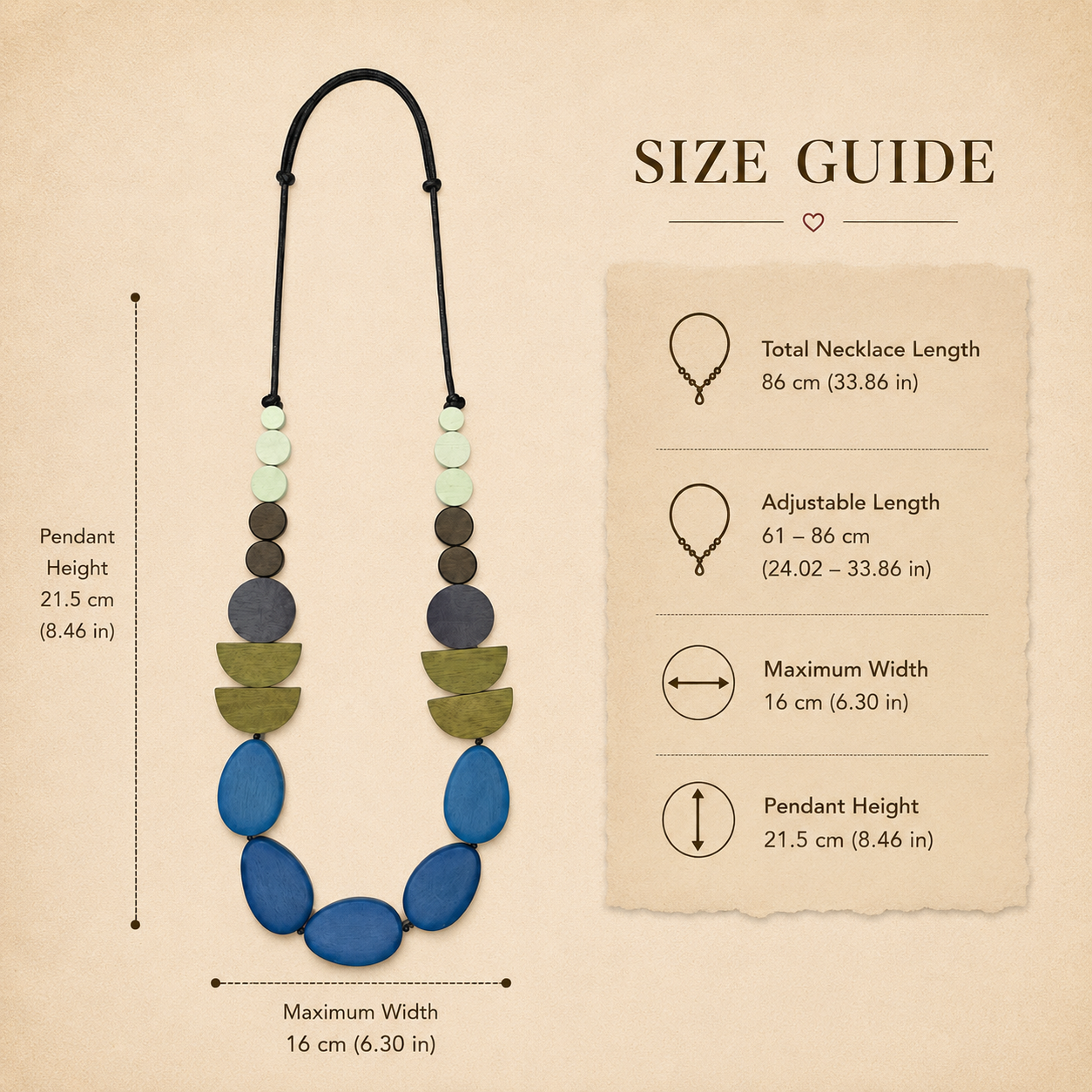 Blue Pebble Necklace - Image 2