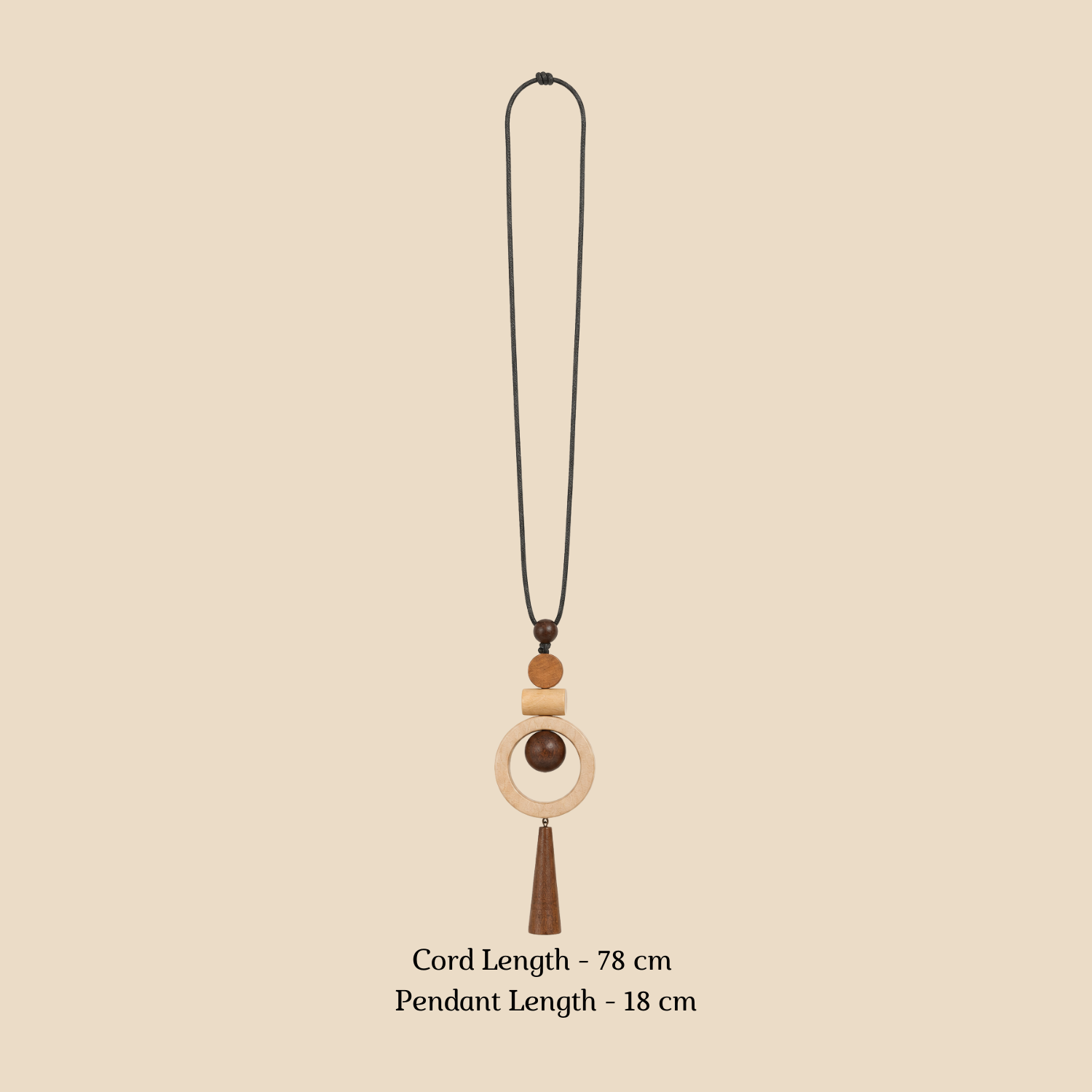 Neutral Ring Tassel Necklace - Image 3