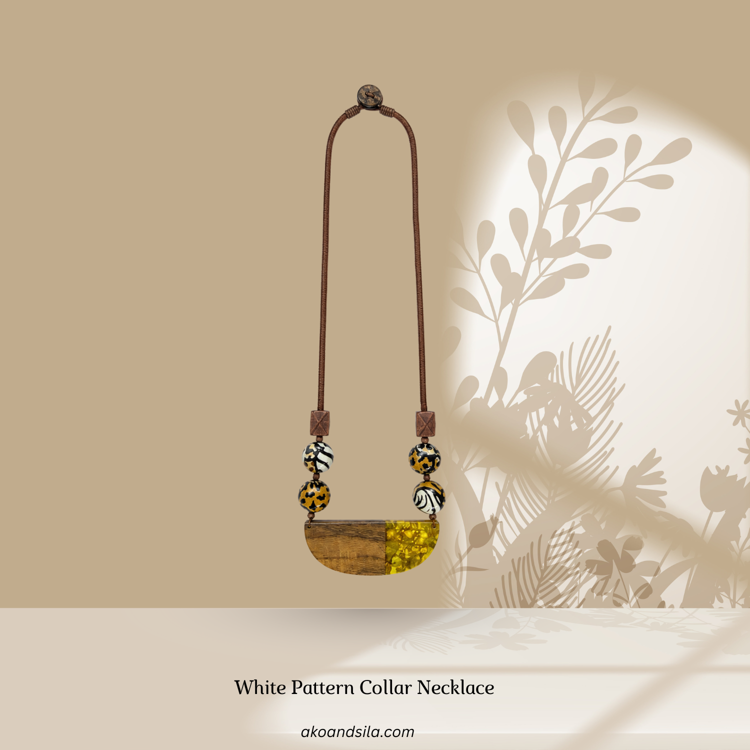 Safari Bead Wood Necklace - Image 3