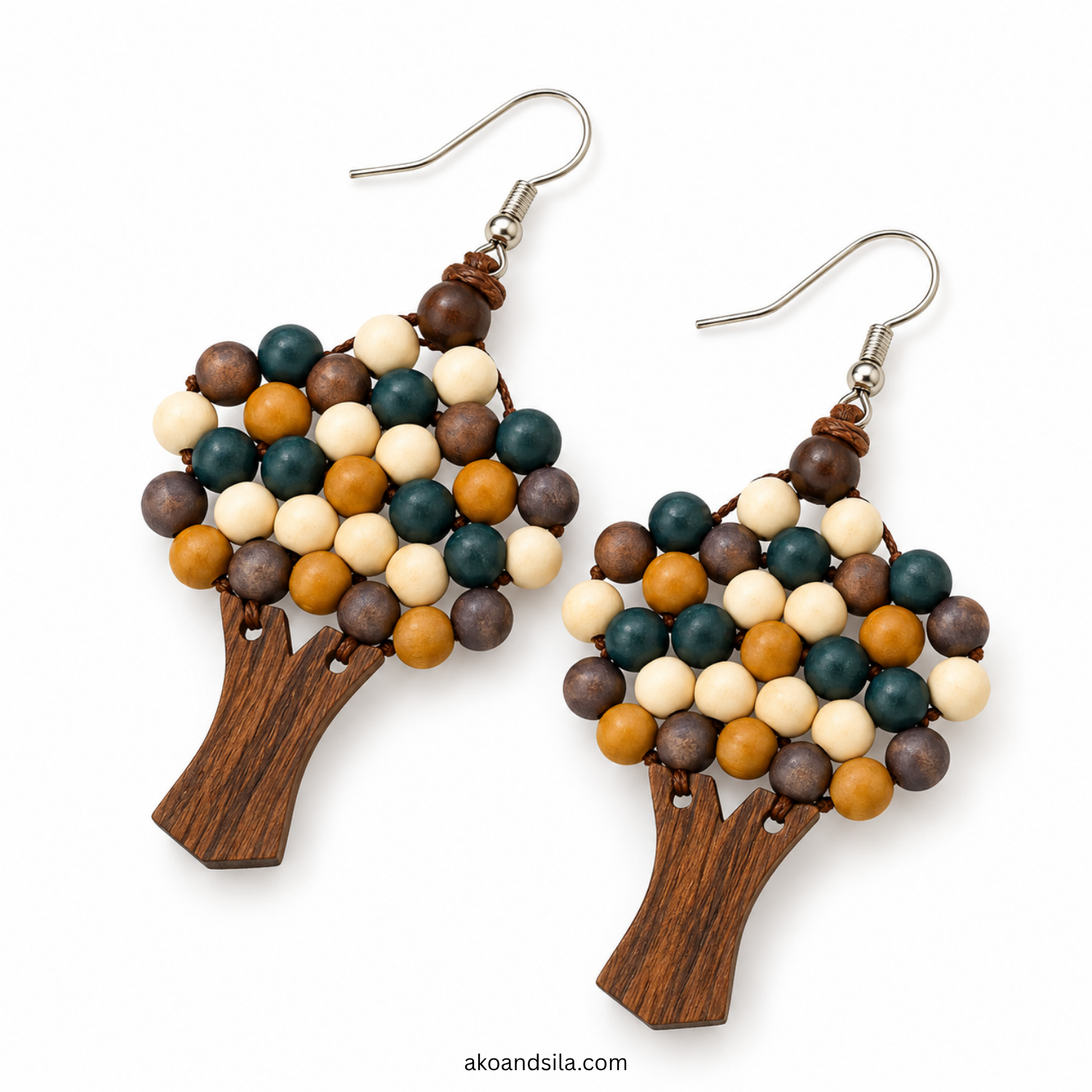 Mustard Tree Wood Earrings - Image 4