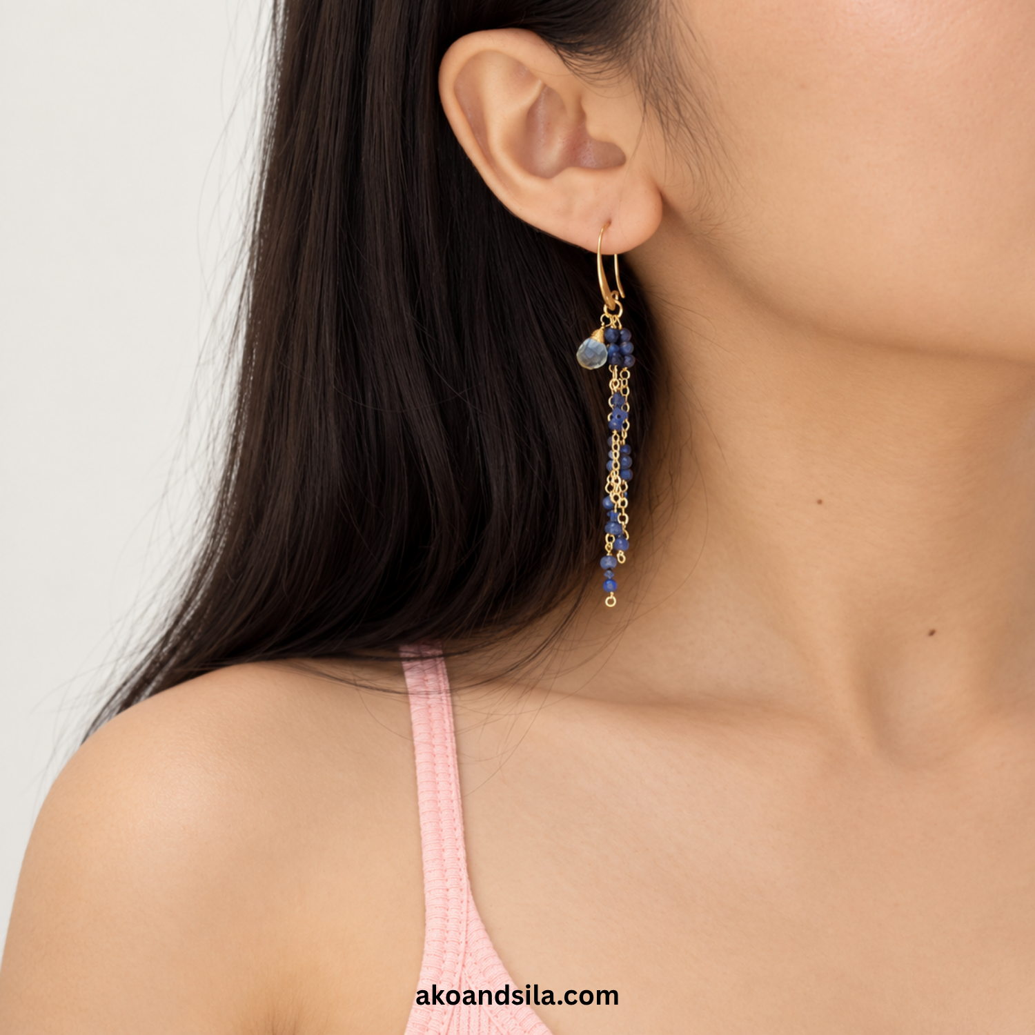 Lazuli Tassel Earrings - Image 2