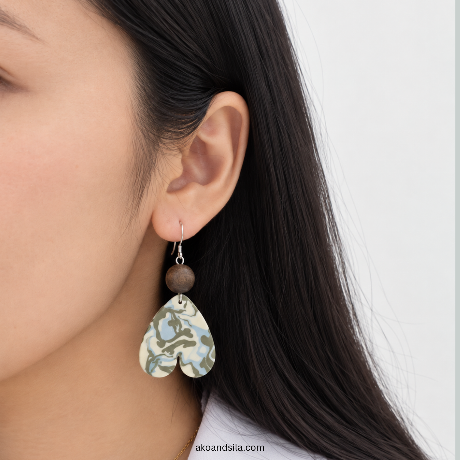 Olive Drop Earrings - Image 2