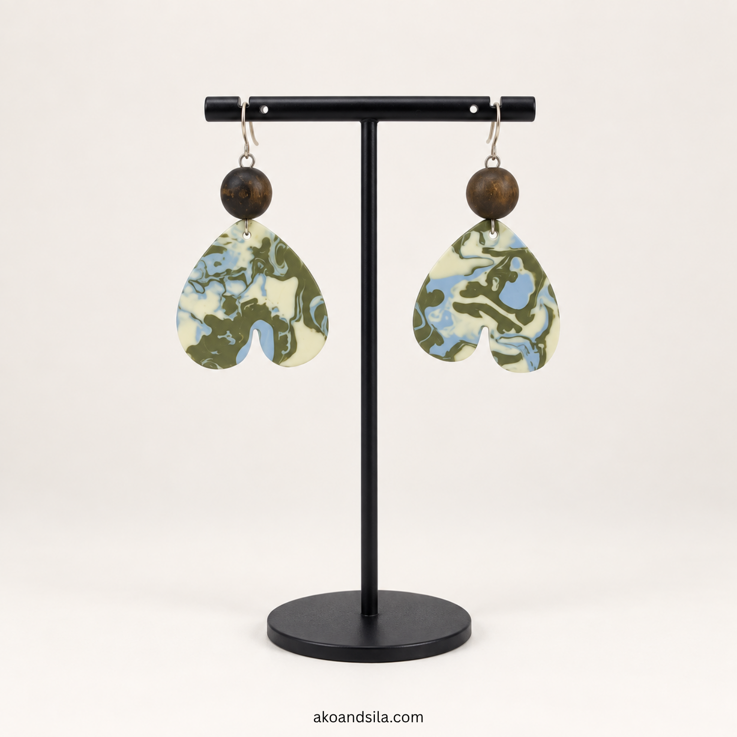 Olive Drop Earrings - Image 3