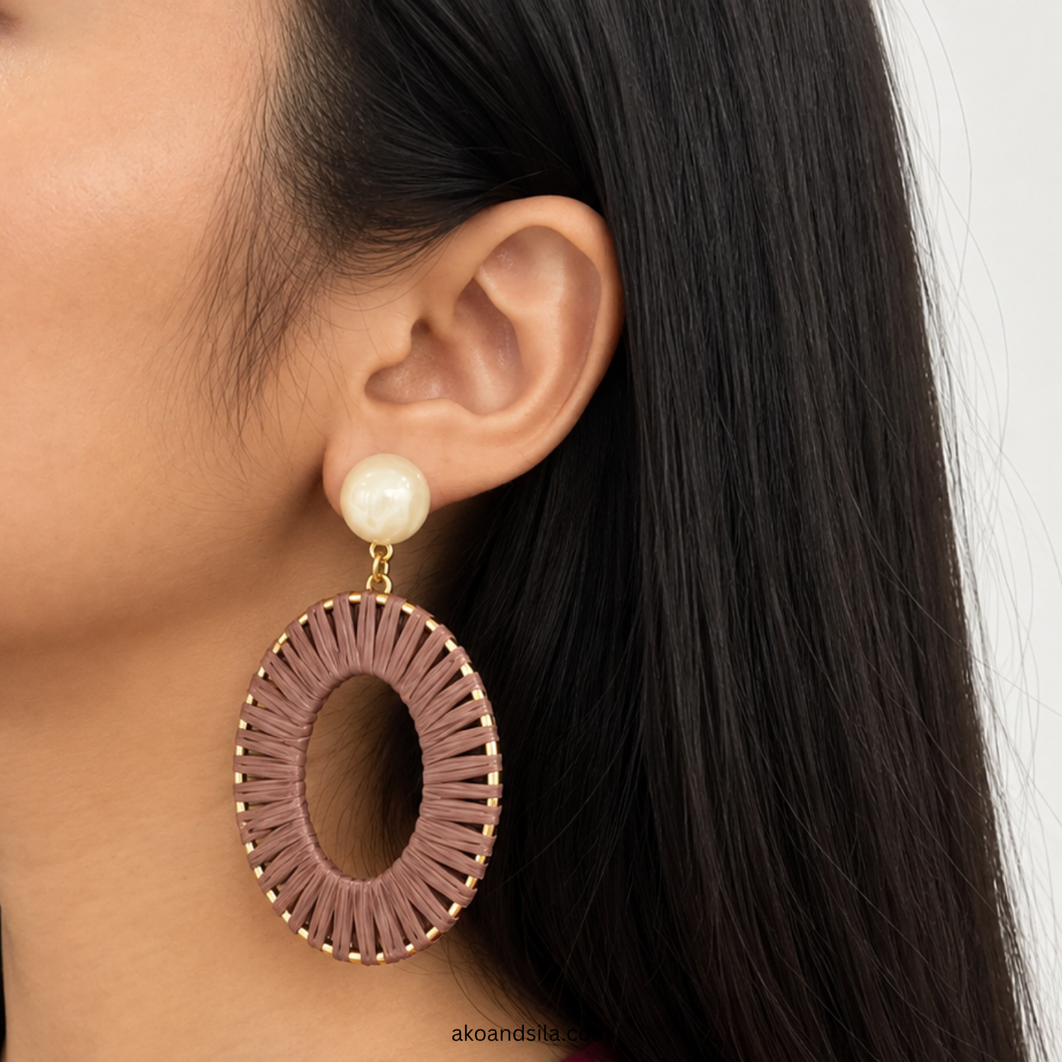 Cocoa Sunray Hoops Earrings - Image 2
