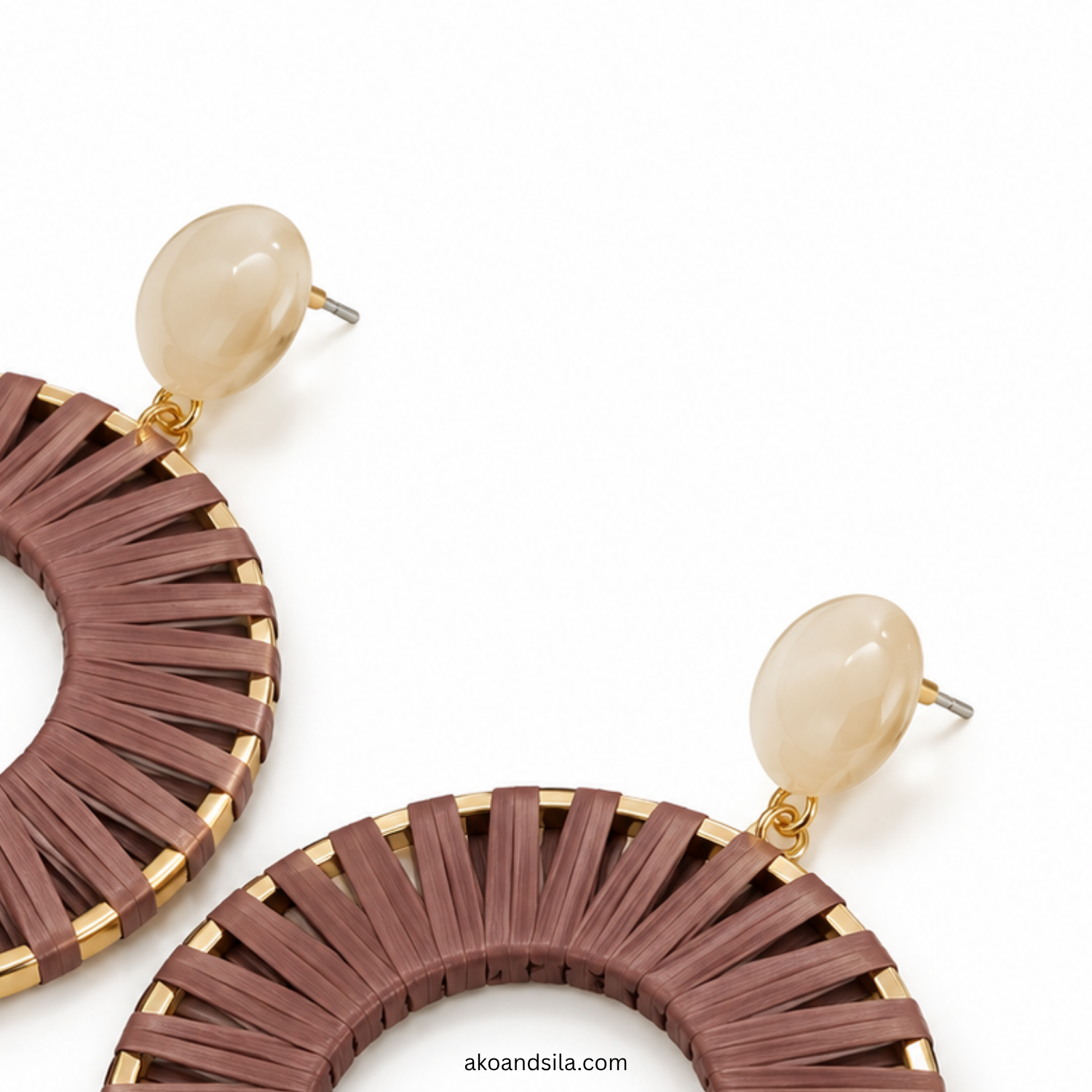 Cocoa Sunray Hoops Earrings - Image 4