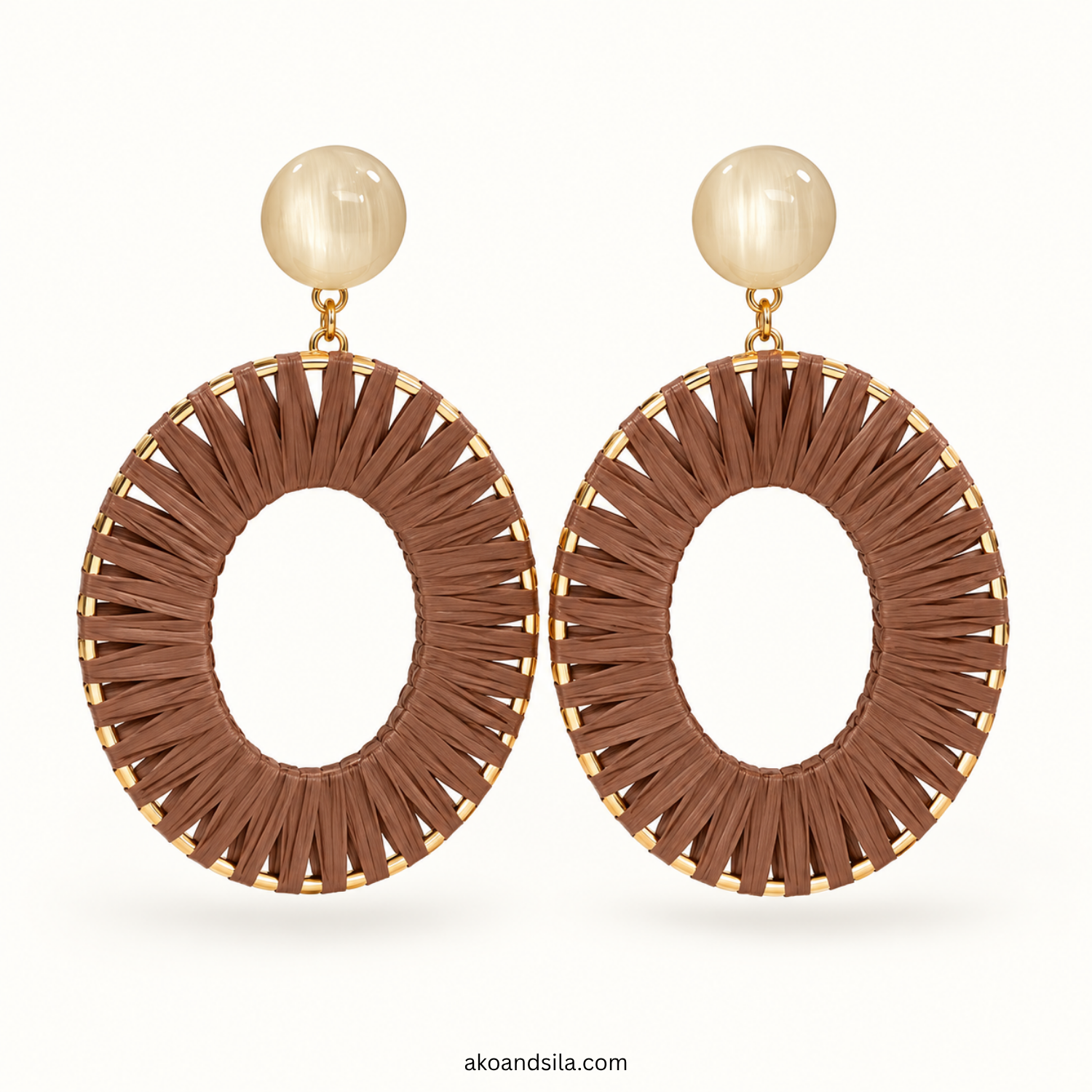 Cocoa Sunray Hoops Earrings - Image 3