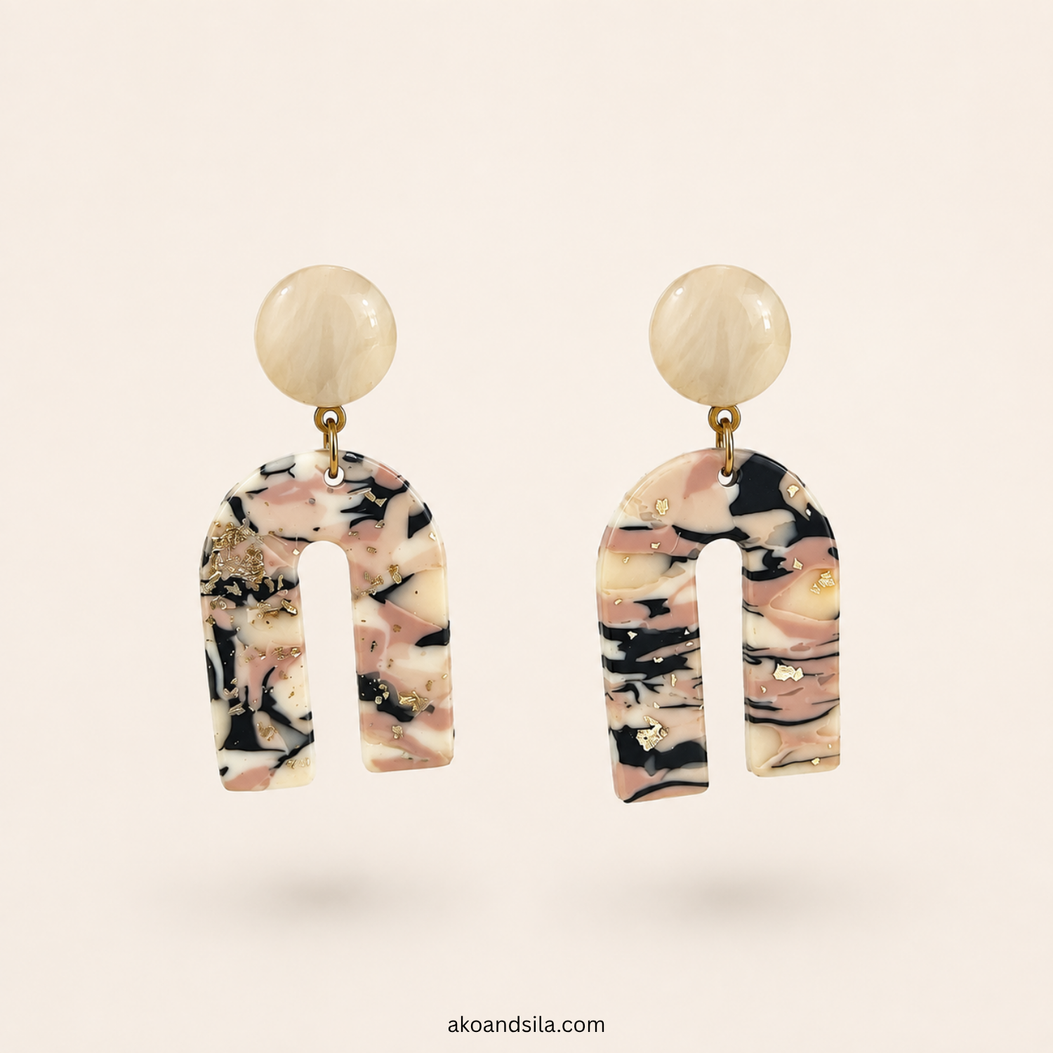 Midnight & Mallow Drop Earrings - Image 2