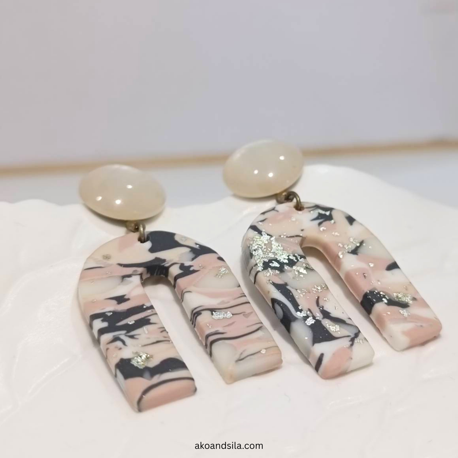 Midnight & Mallow Drop Earrings - Image 4
