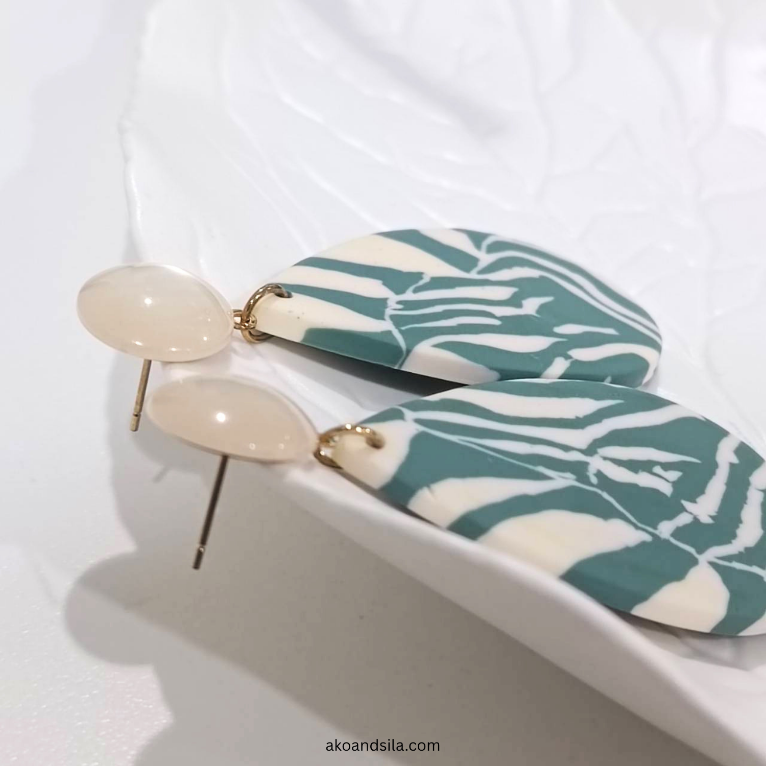 Sunset Leaf Earrings - Image 3
