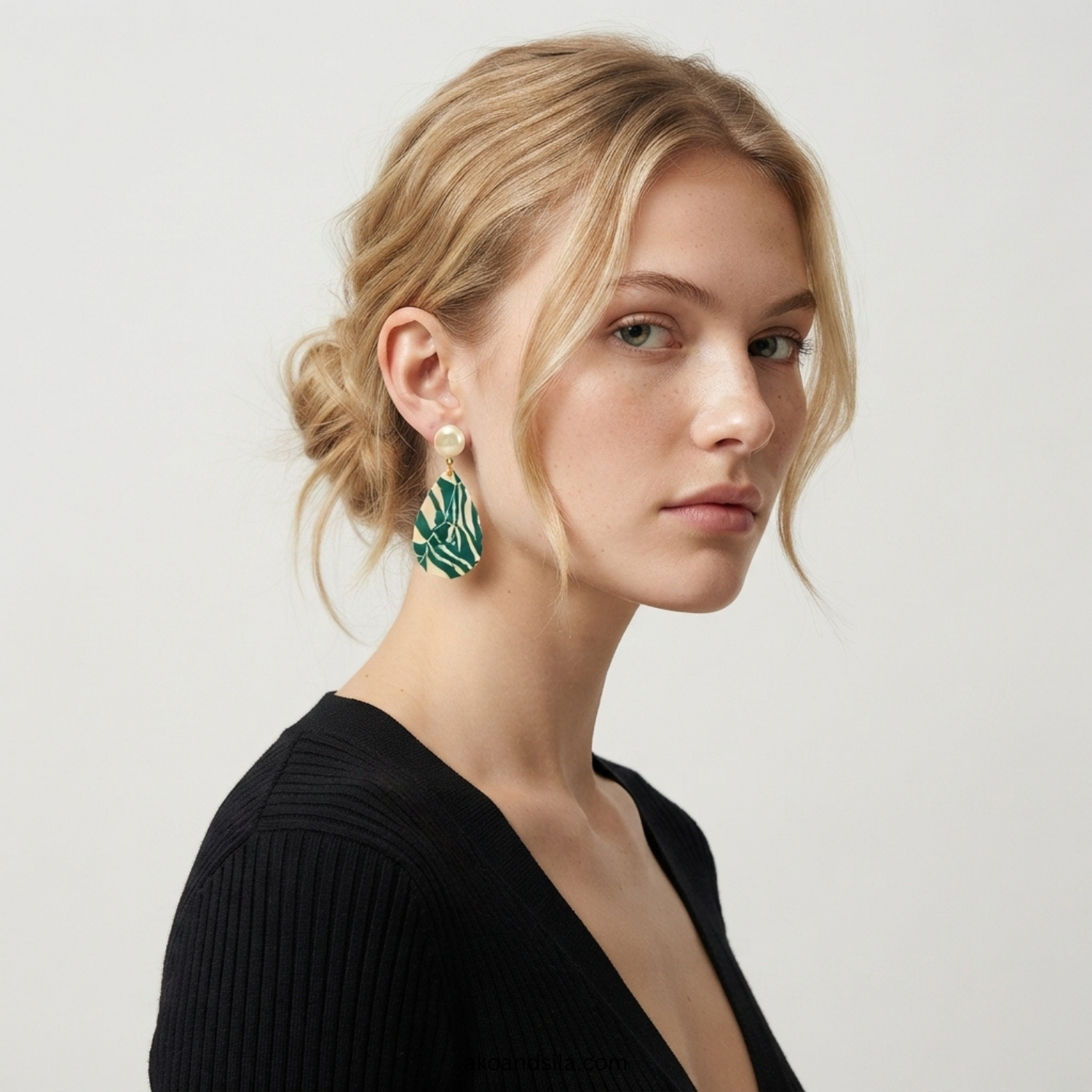 Sunset Leaf Earrings - Image 2