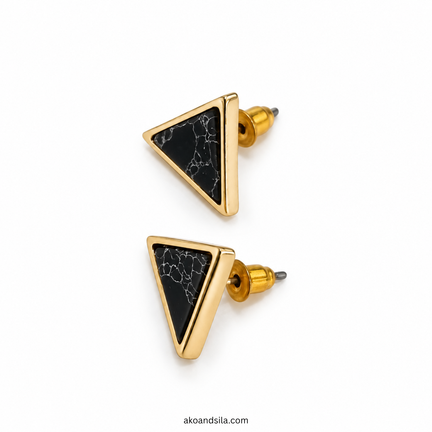 Noir Apex Stud Earrings - Image 4
