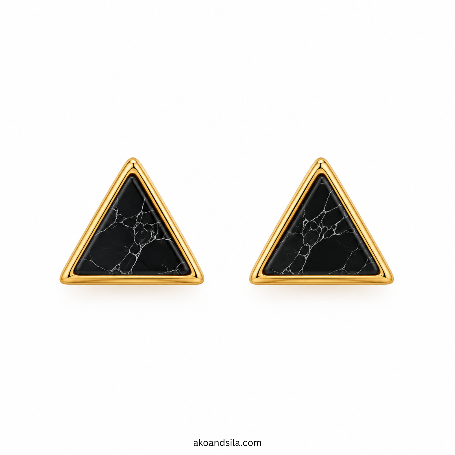 Noir Apex Stud Earrings - Image 3