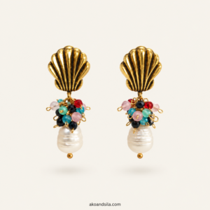 Golden Shell Luna Earrings