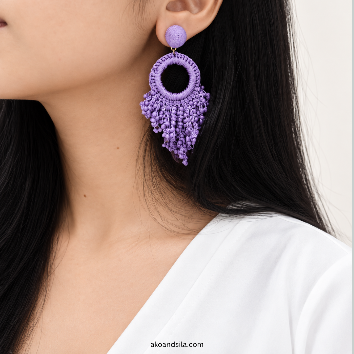 Purple Poetic Earrings - Image 2