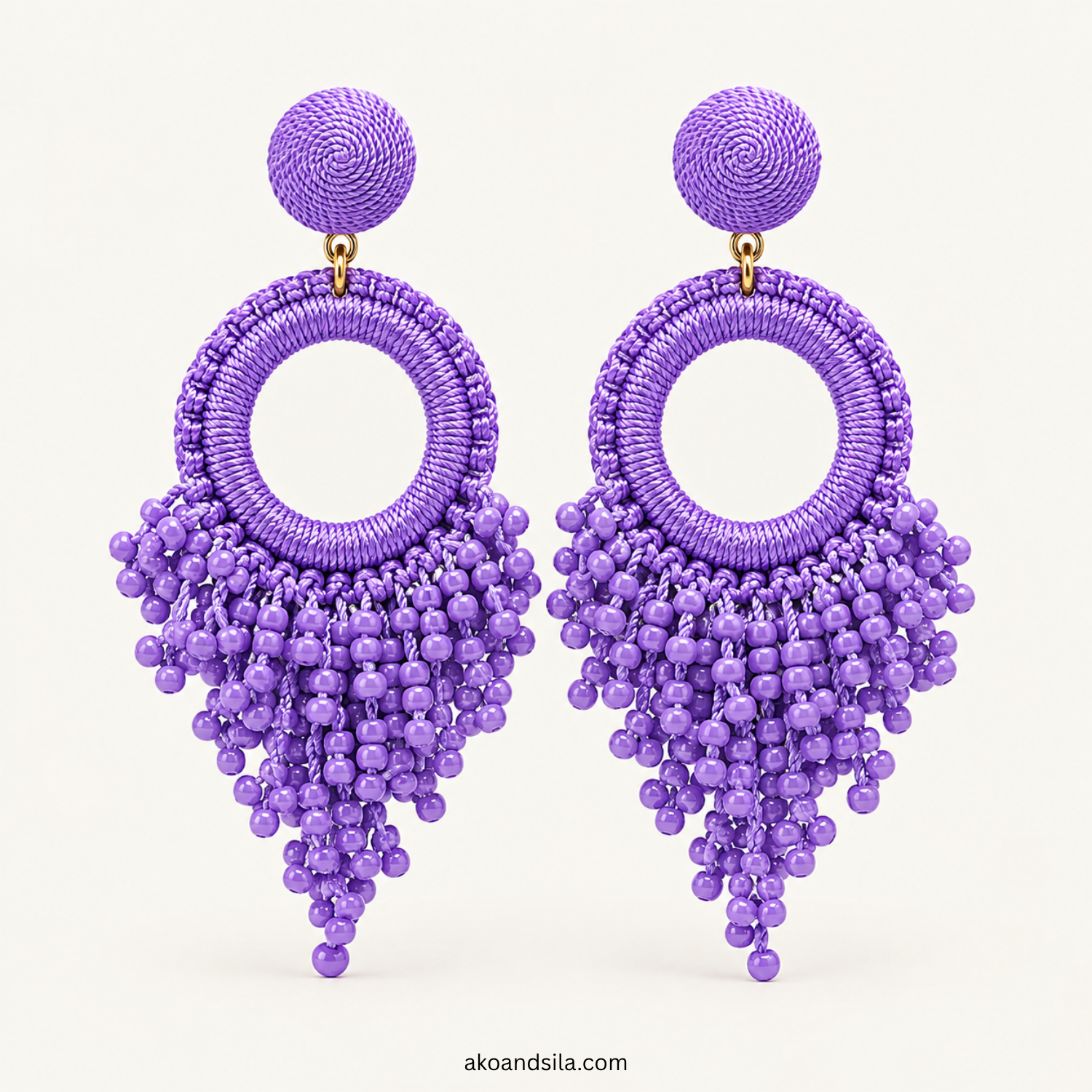 Purple Poetic Earrings - Image 3