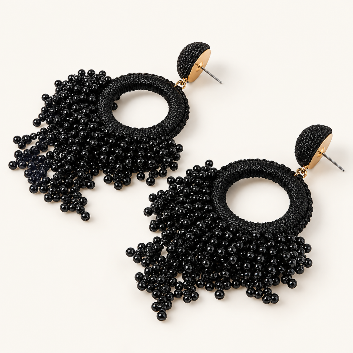 Midnight Noir Poetic Earrings - Image 4