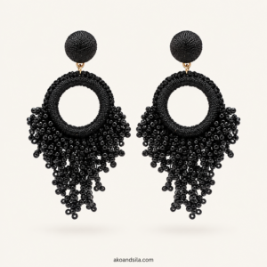 Midnight Noir Poetic Earrings