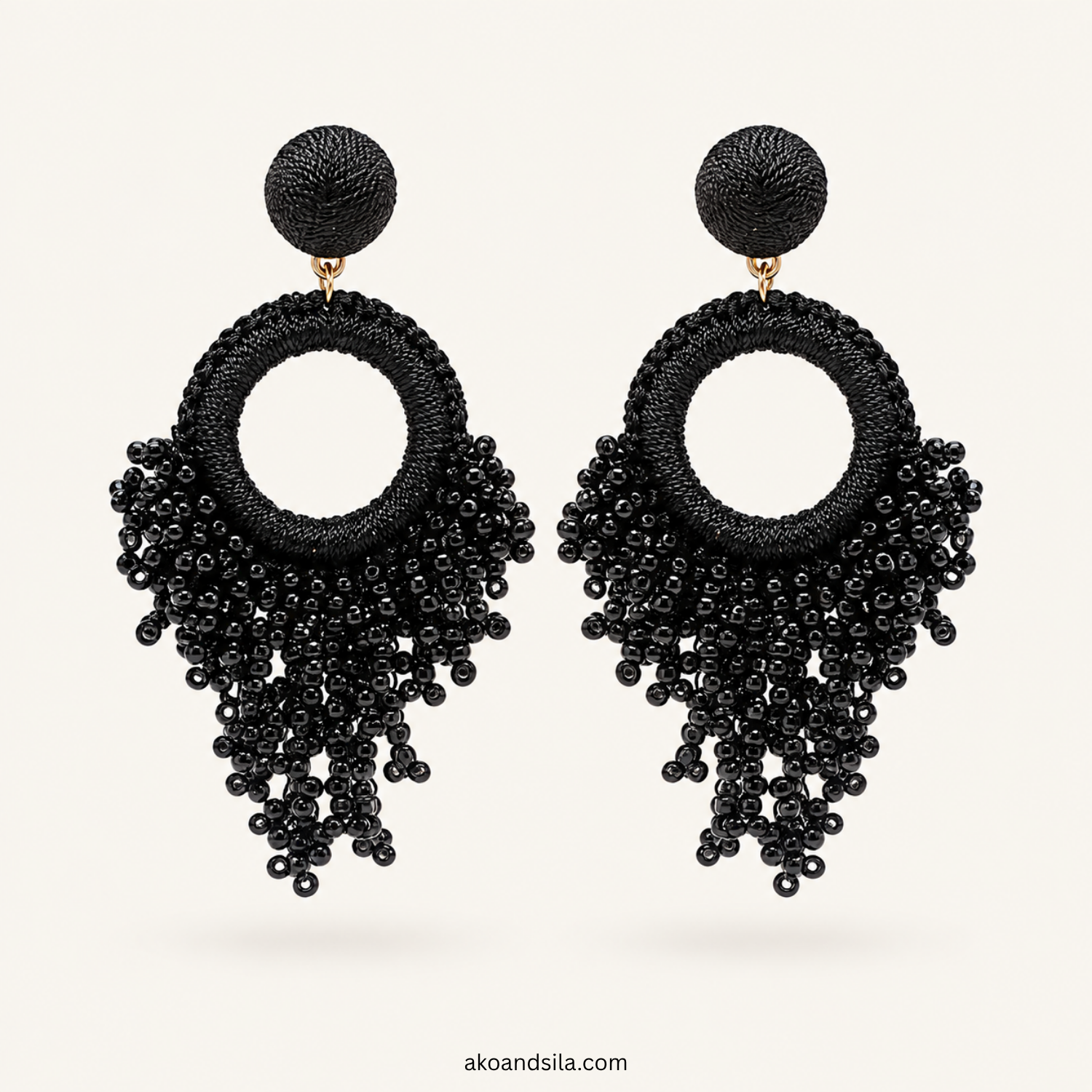 Midnight Noir Poetic Earrings