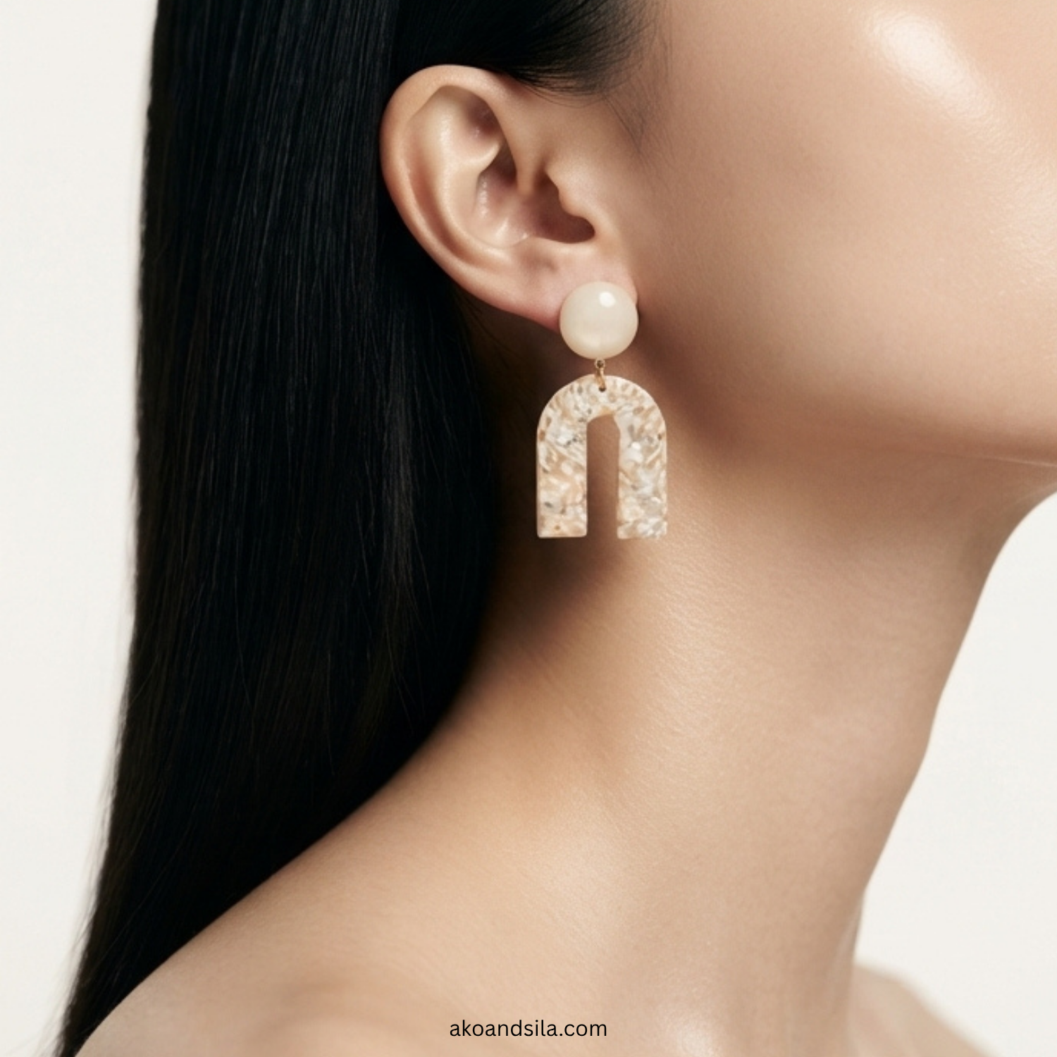 Terrazzo Arch Earrings - Image 2