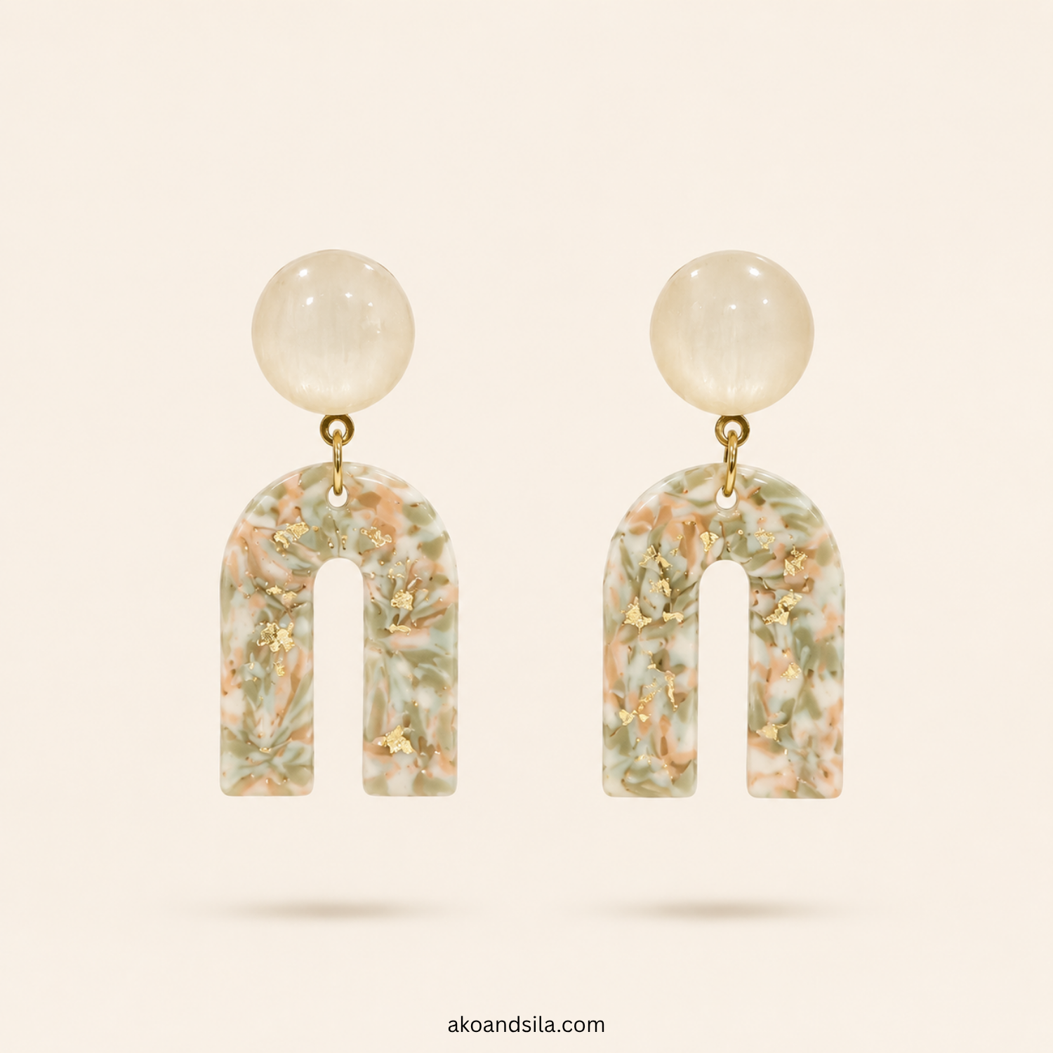 Terrazzo Arch Earrings - Image 3