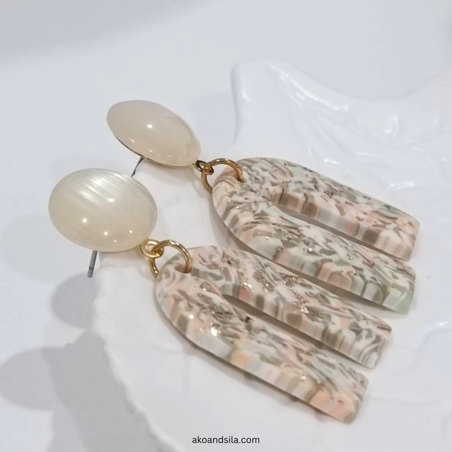Terrazzo Arch Earrings - Image 4