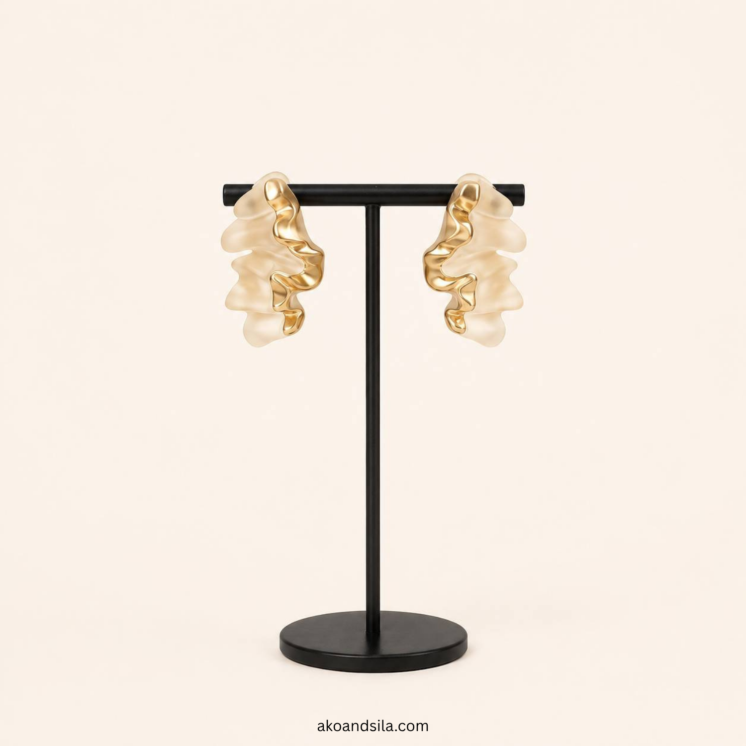 Golden Spiral Threader Earrings - Image 4