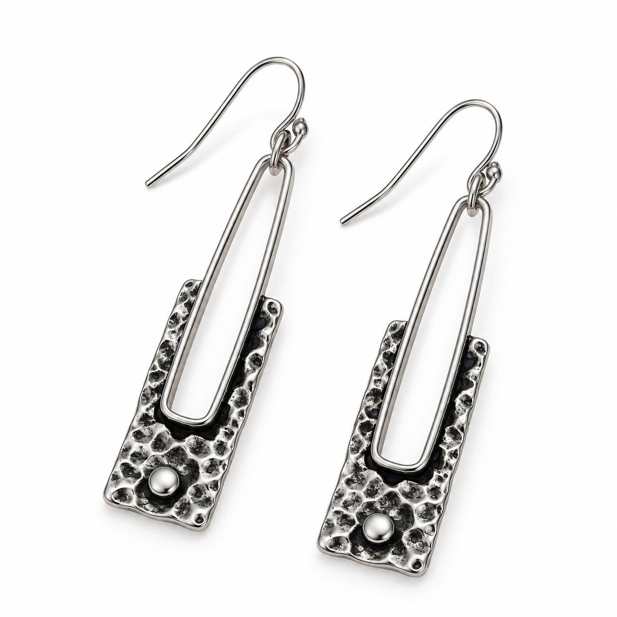 Old style silver plated Earrings - Image 3