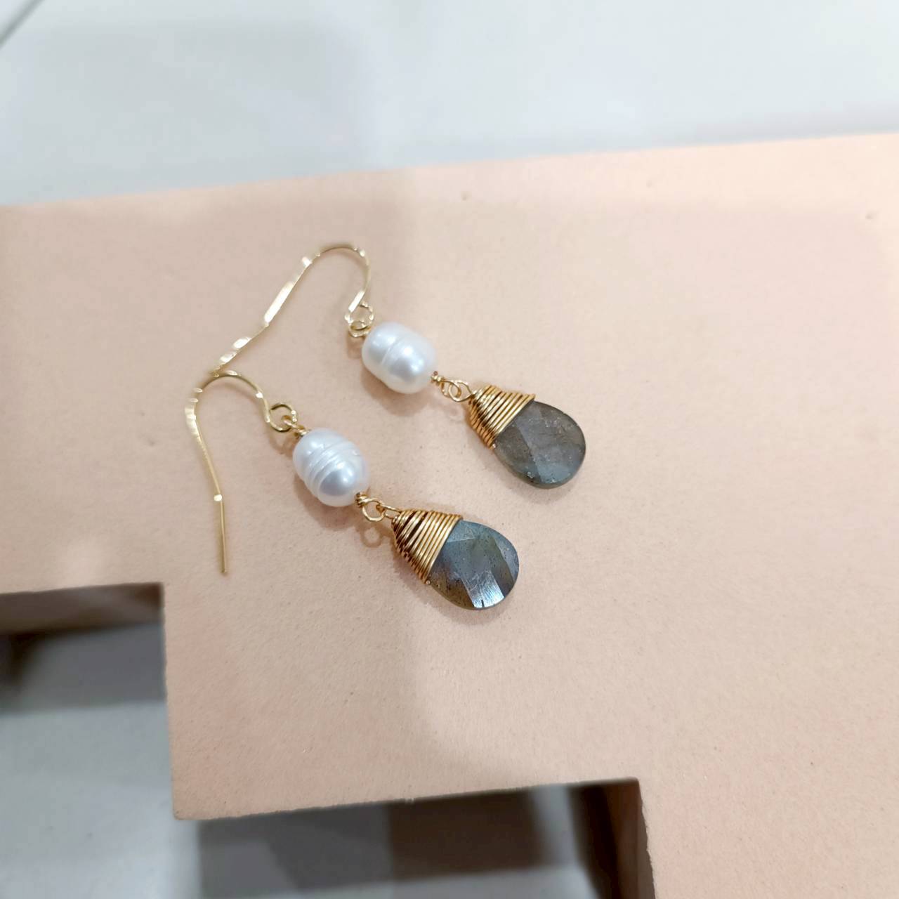 Pearl In Northern Lights Earrings - Image 2