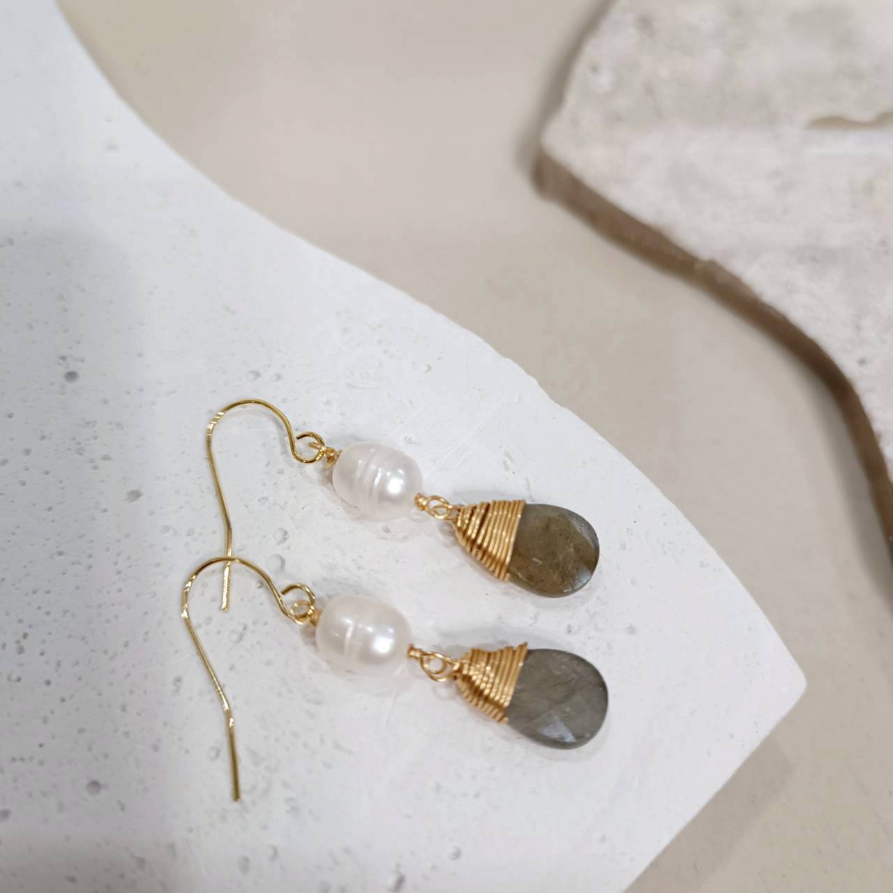 Pearl In Northern Lights Earrings - Image 3