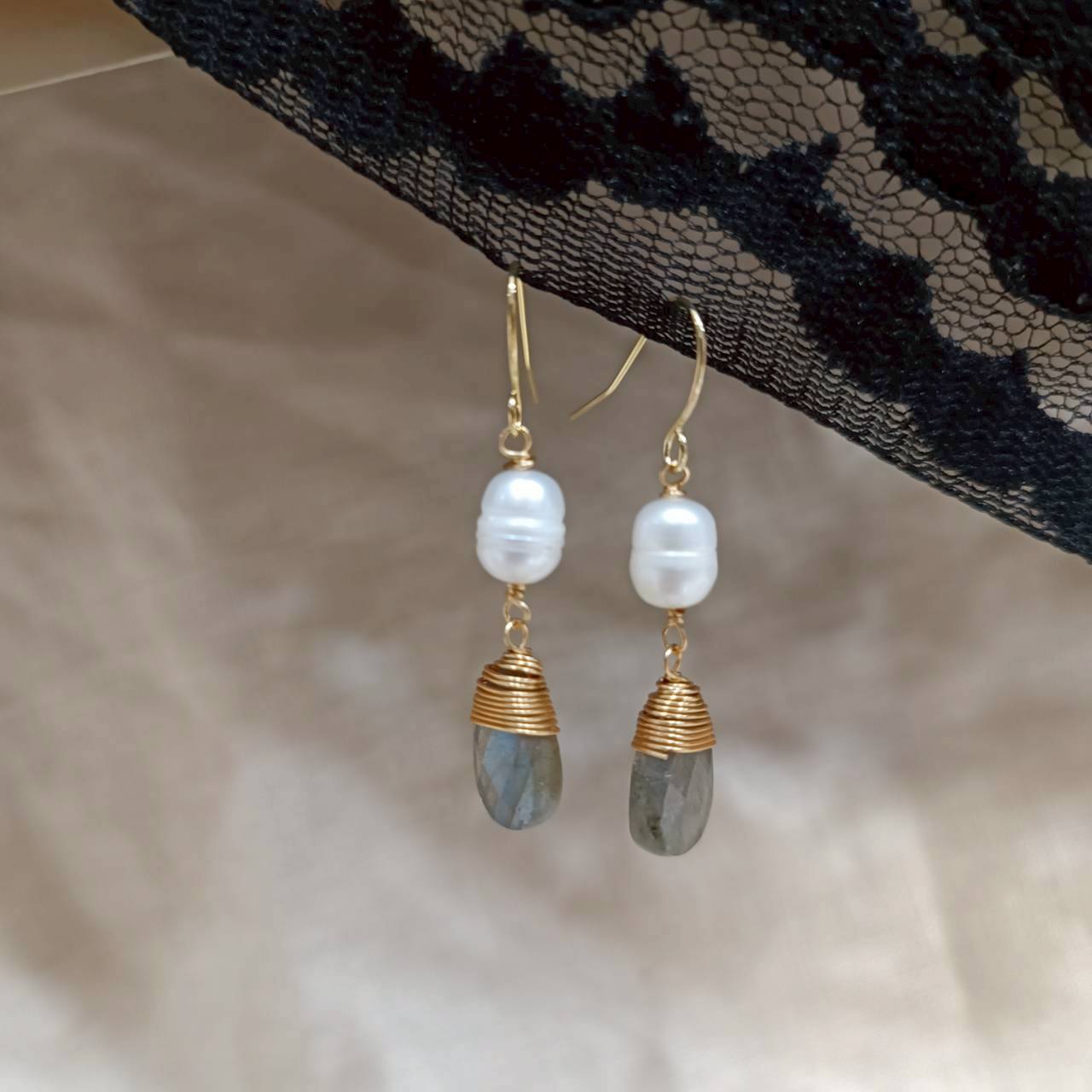 Pearl In Northern Lights Earrings - Image 4