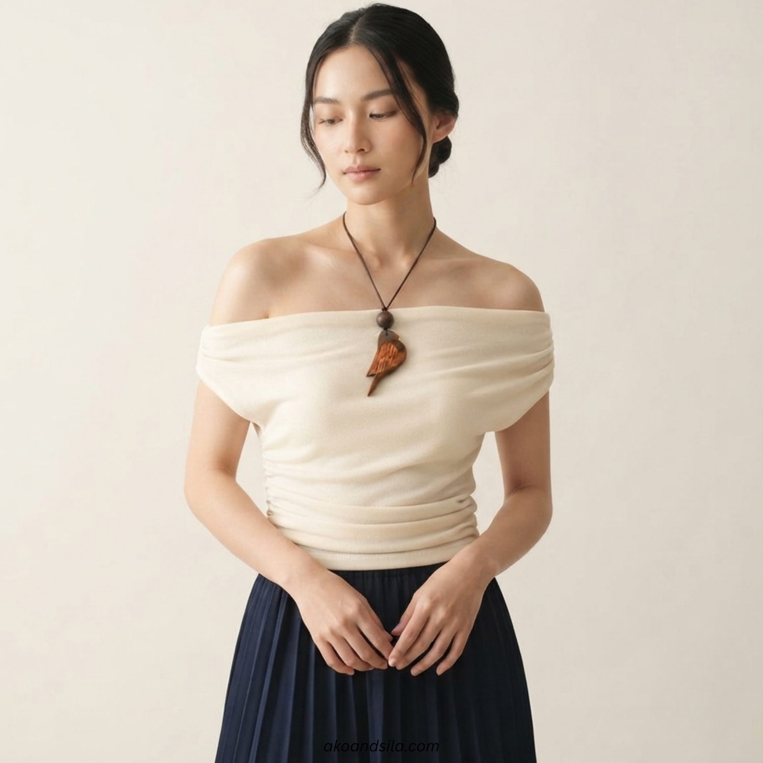 Wood Bird Pendant Necklace - Image 4