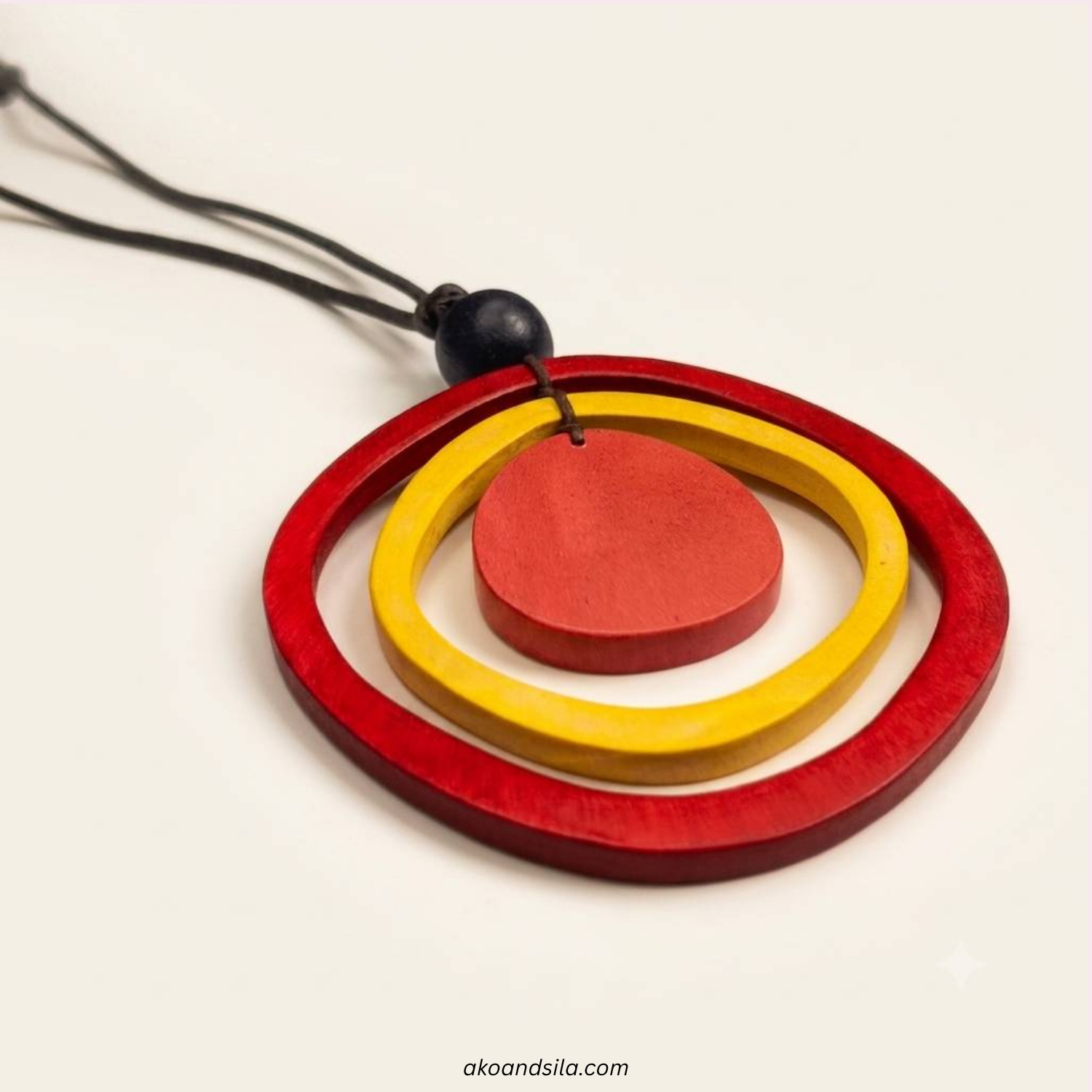 Layered Wood Necklace - Image 2