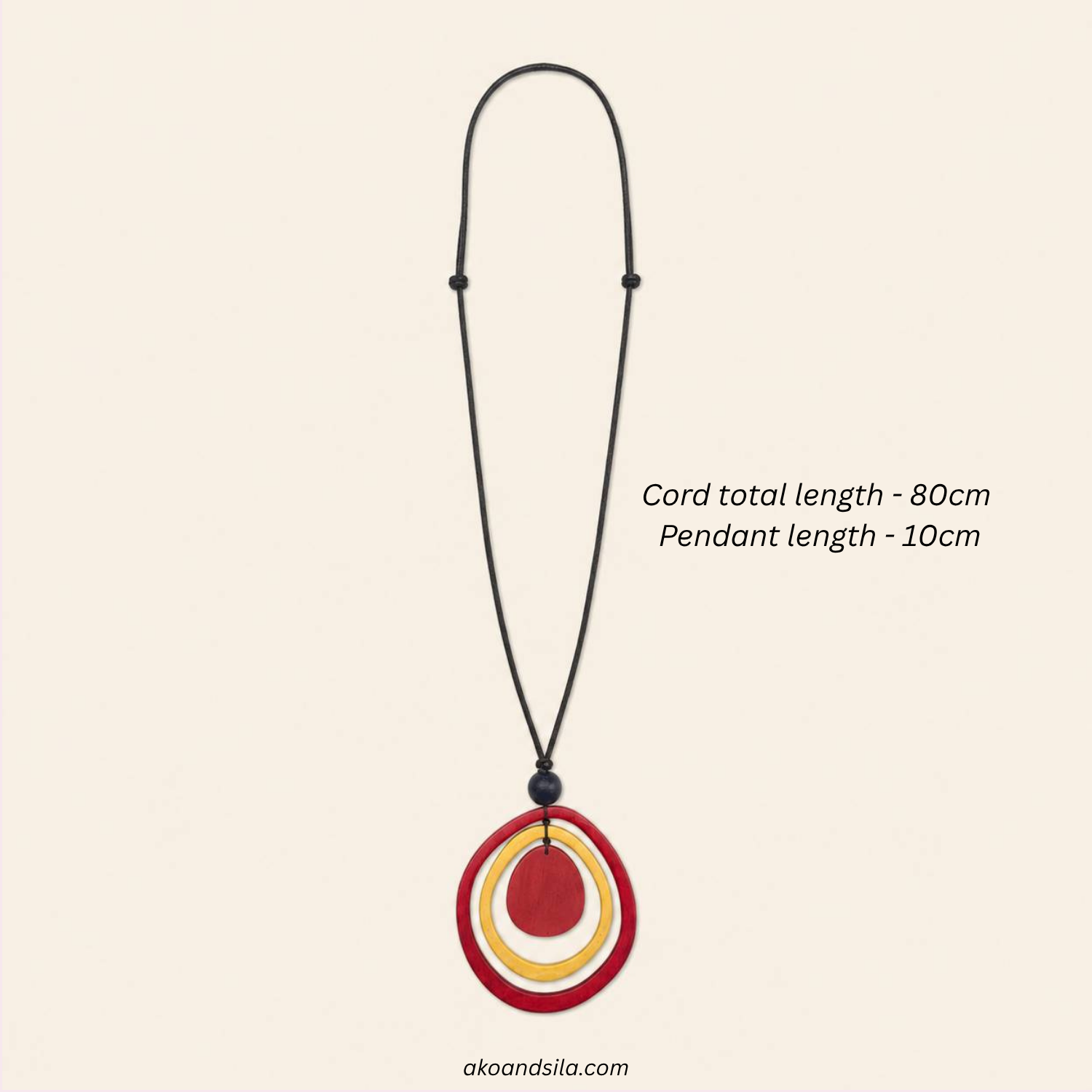 Layered Wood Necklace - Image 3