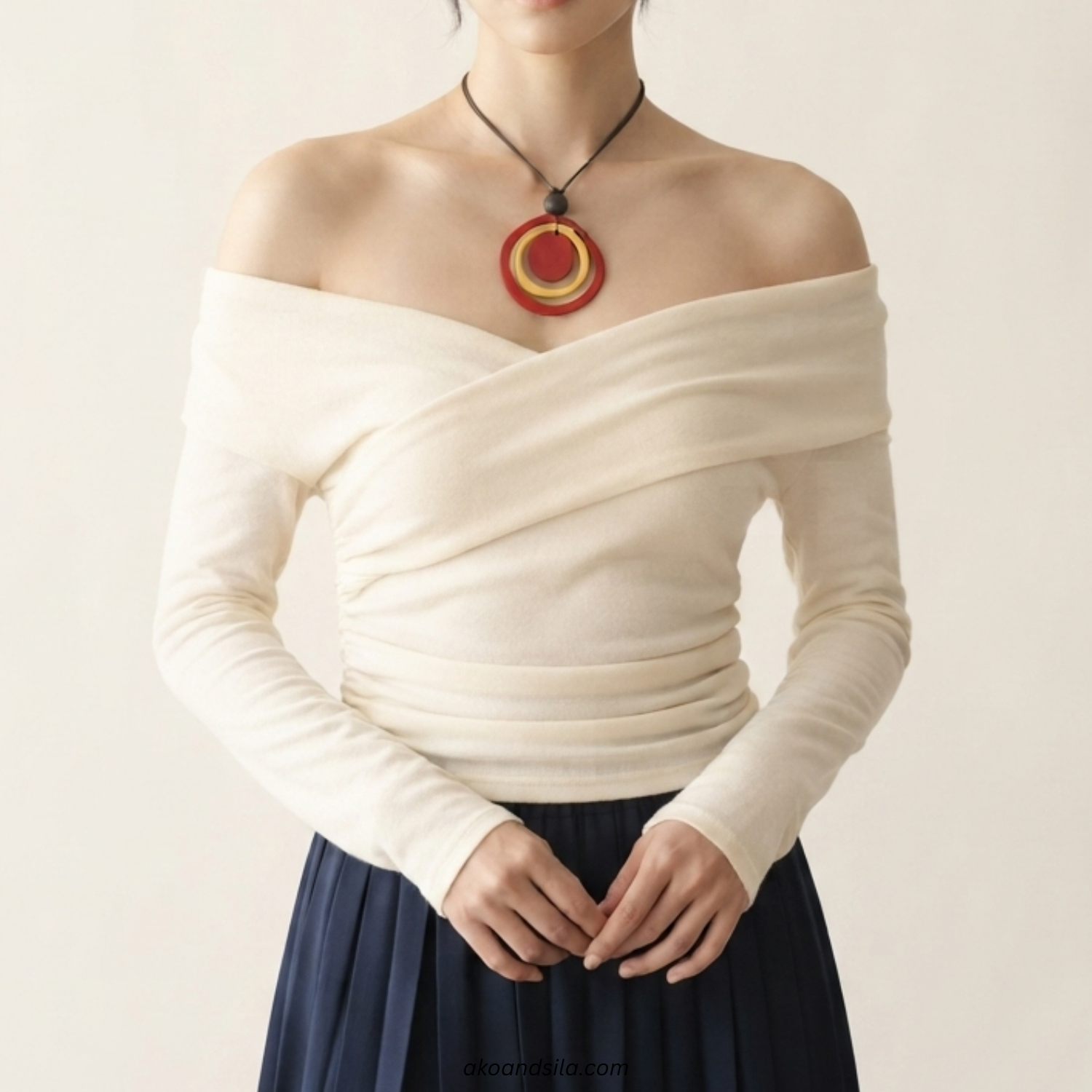 Layered Wood Necklace - Image 4