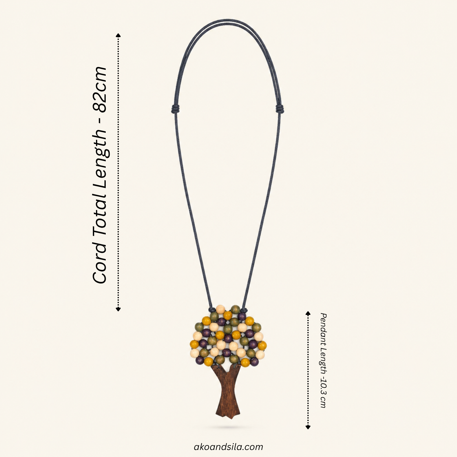 Neutral Tree Pendant Necklace - Image 3