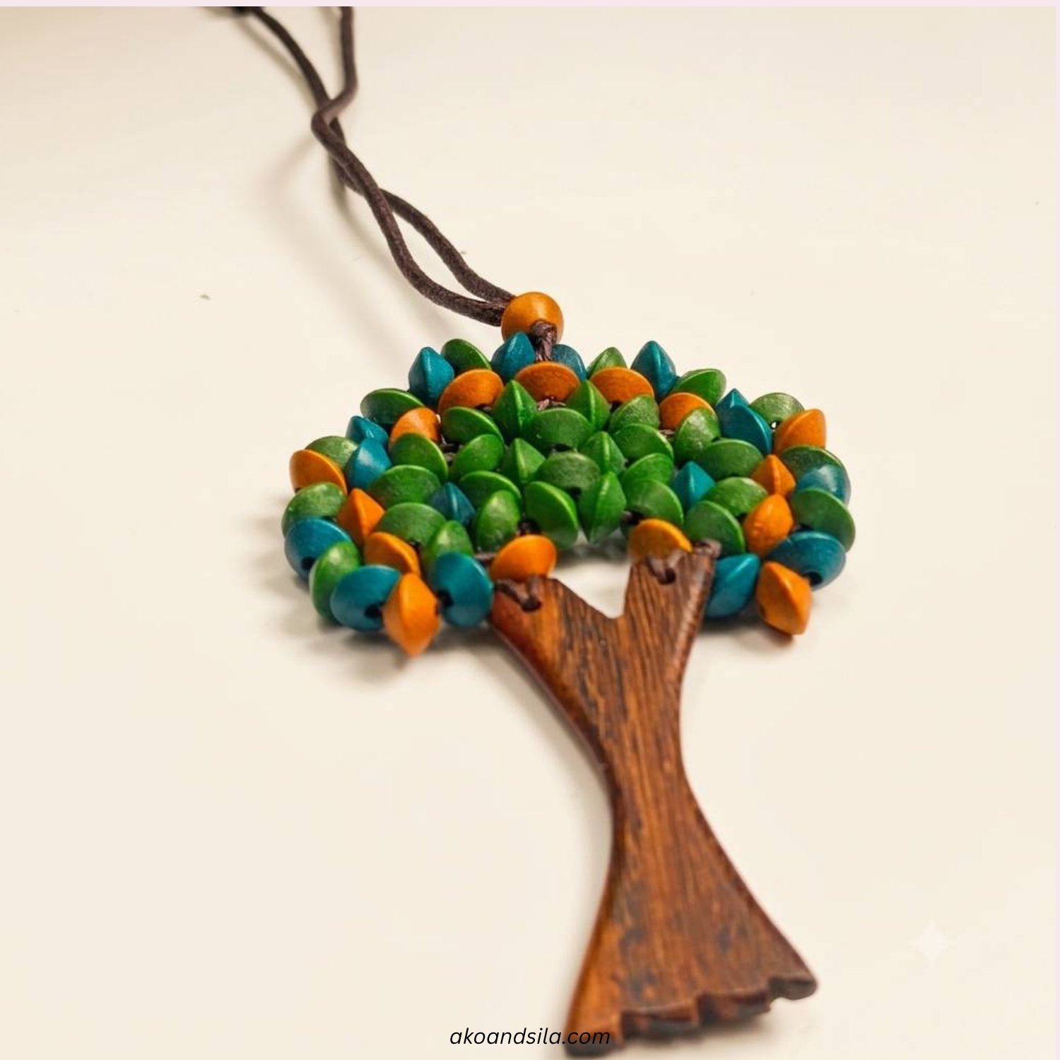 Green Tree Pendant Necklace - Image 2