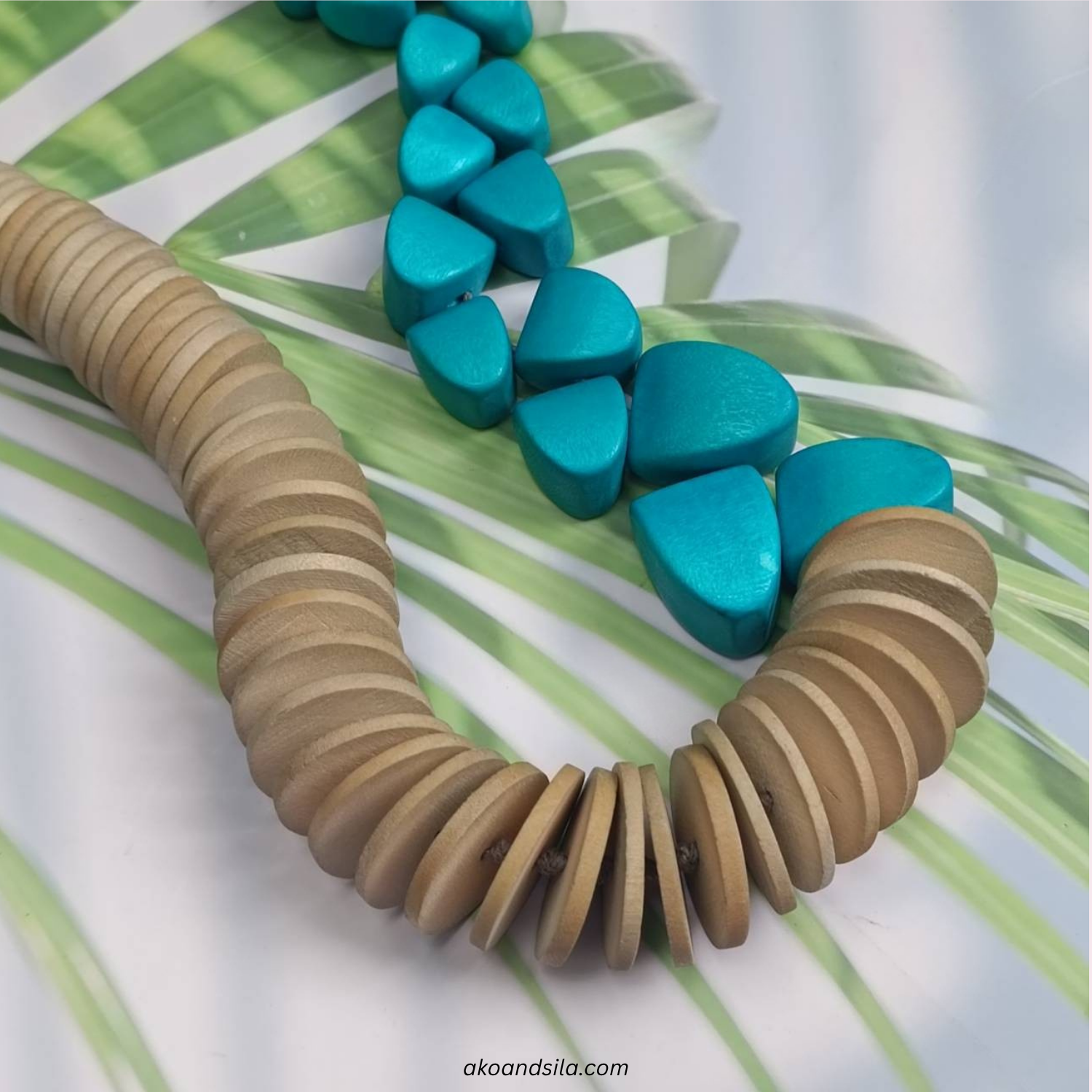 Aqua Natural Curve Necklace - Image 2