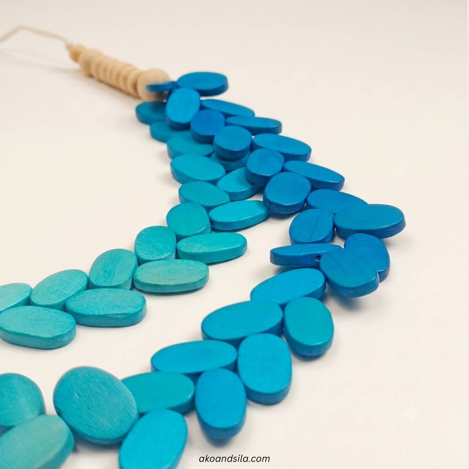 Blue Pebble Necklace - Image 3