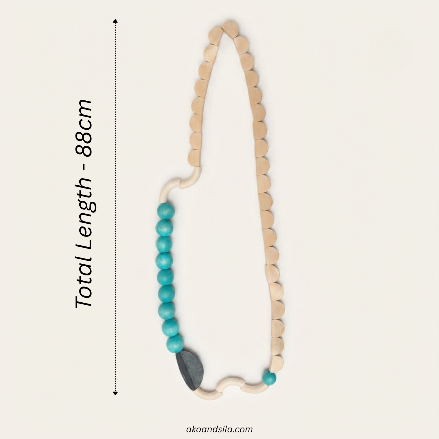 Ivory Wave Wood Necklace - Image 5