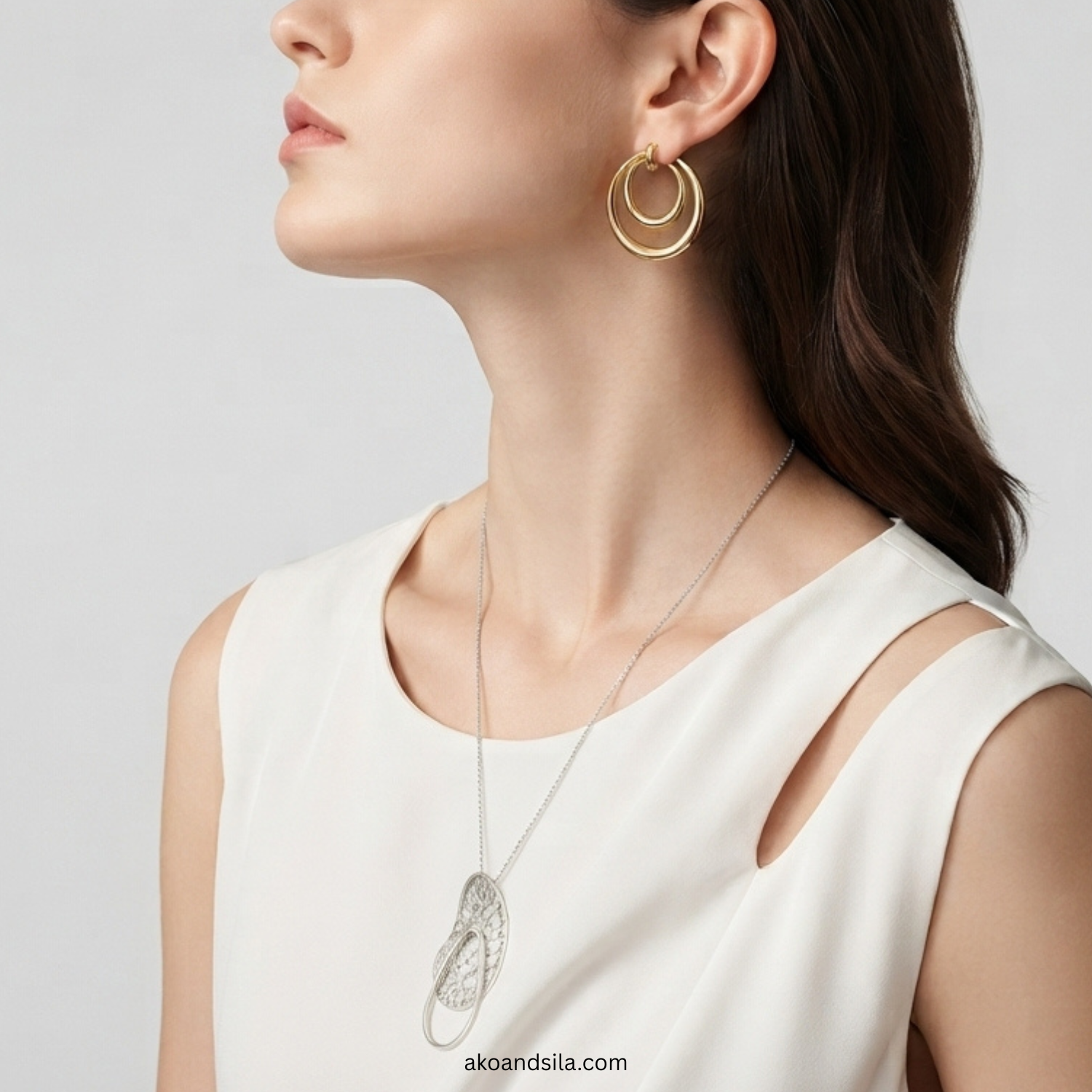Silver Filigree Leaf Necklace - Image 5