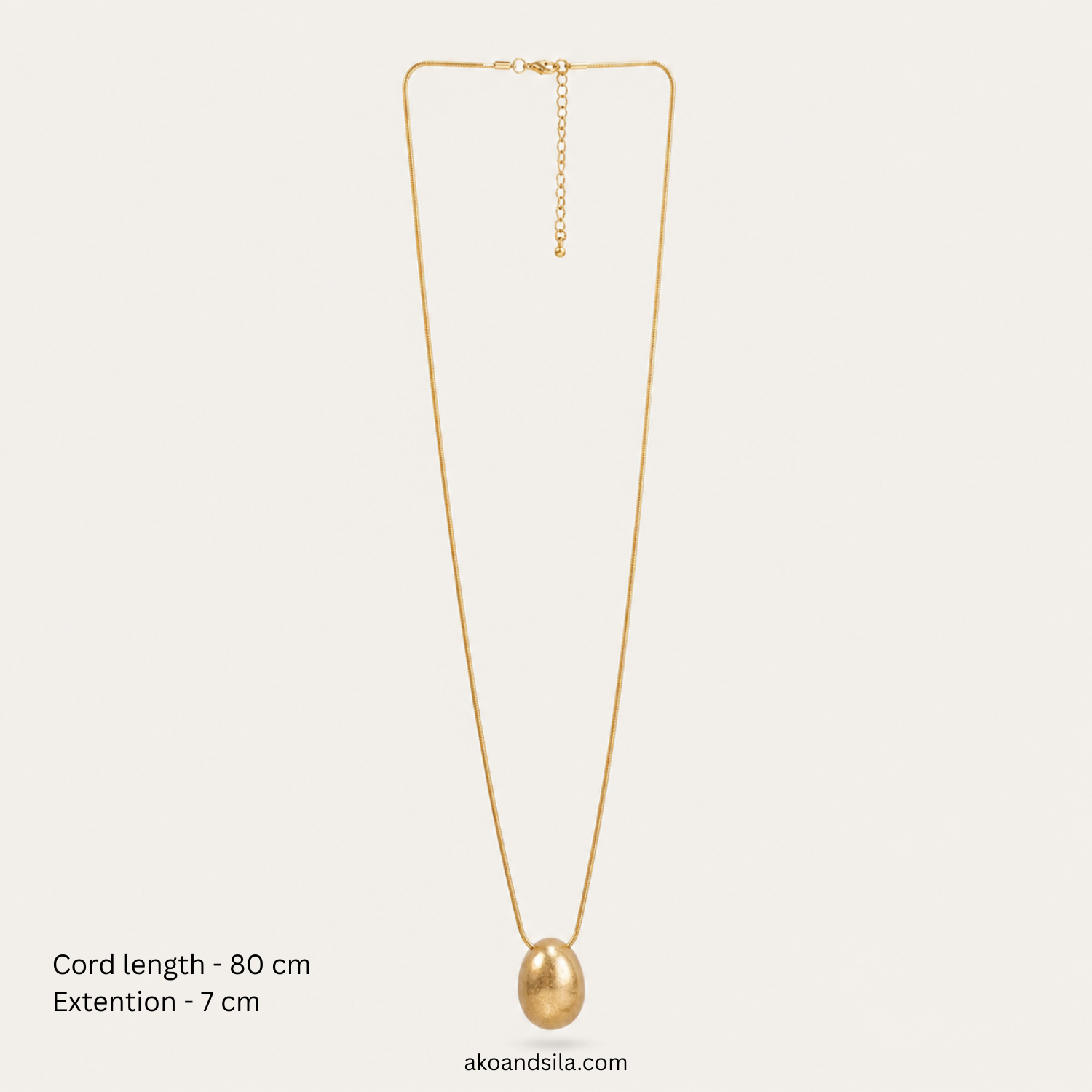 Rose Golden Disc Necklace - Image 3