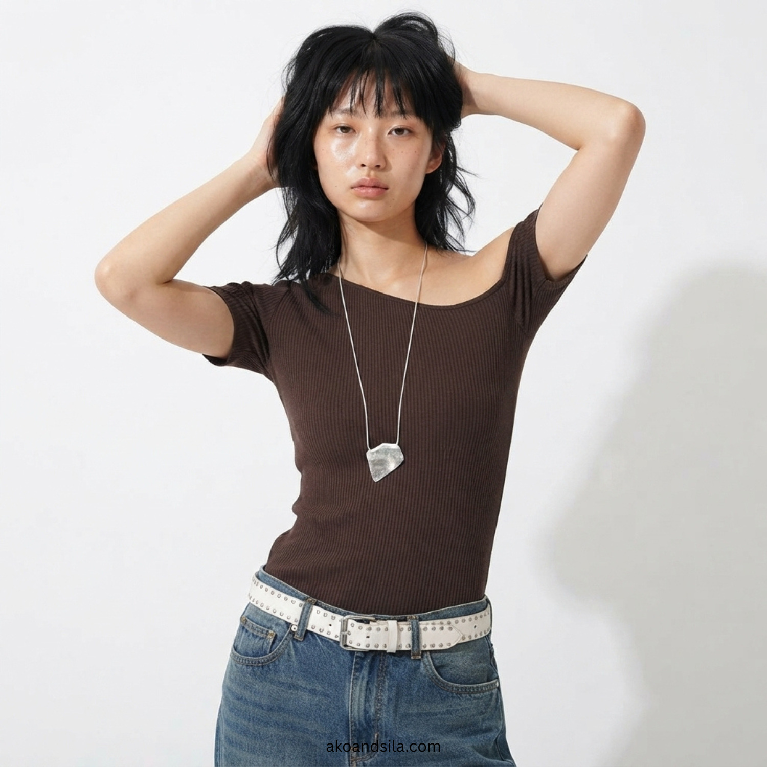 Silver Trapeze Necklace - Image 2