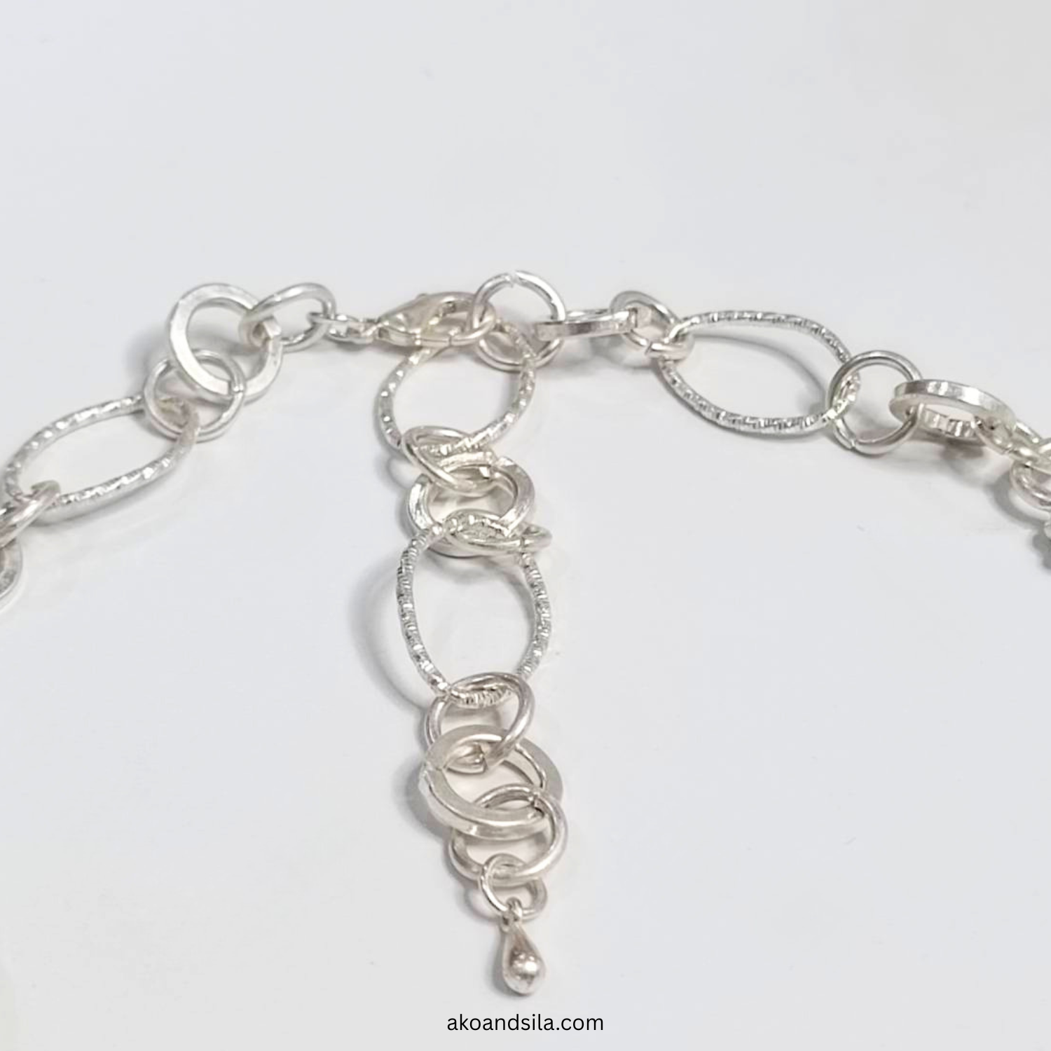 Silver Disc Collar Necklace - Image 4
