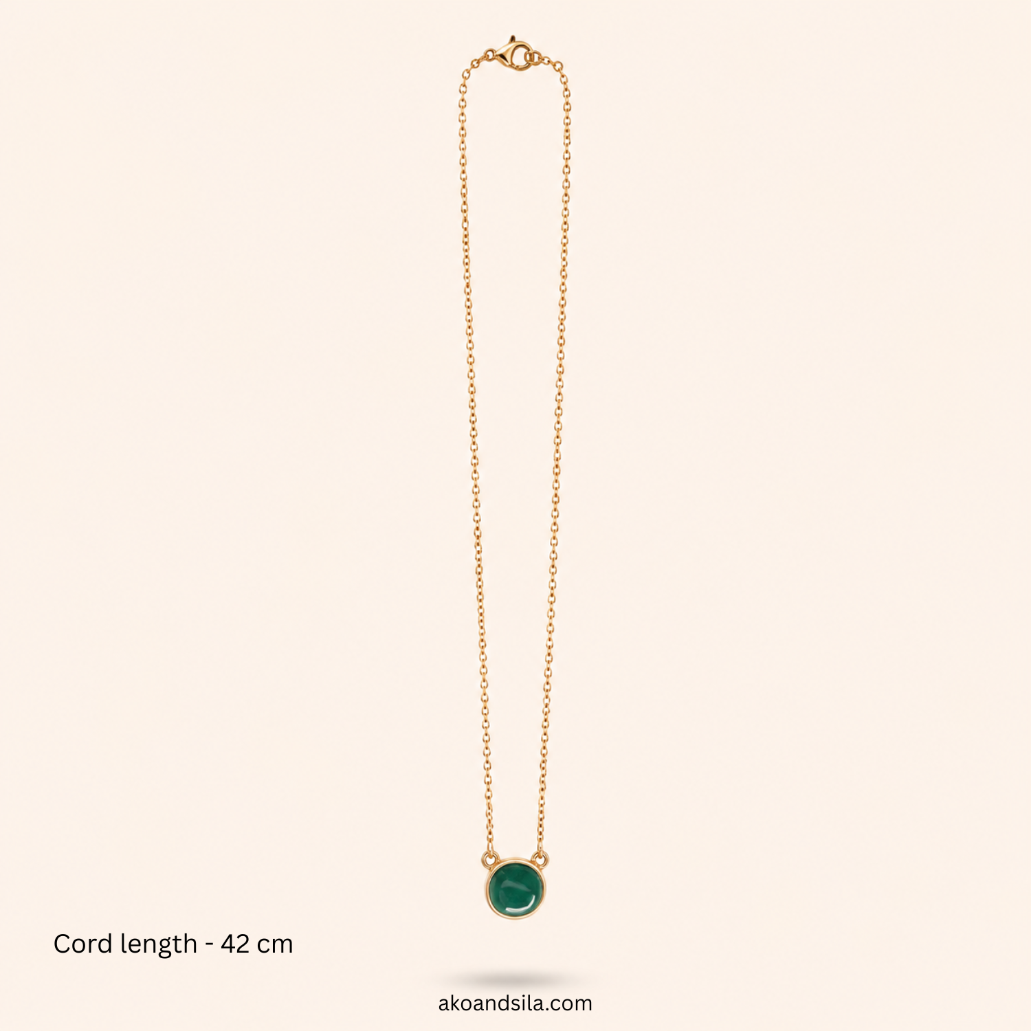 Green Round Necklace - Image 3