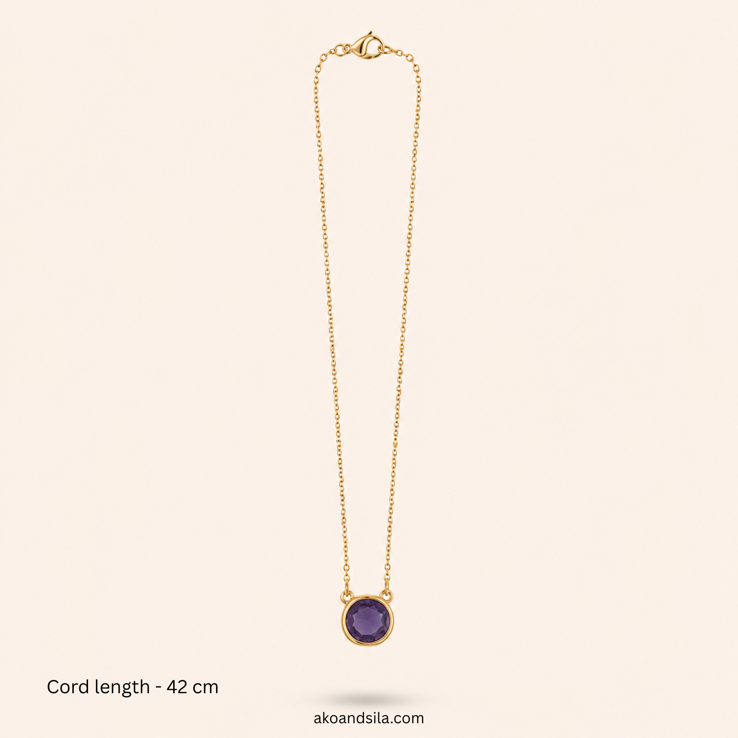 Purple Round Necklace - Image 3