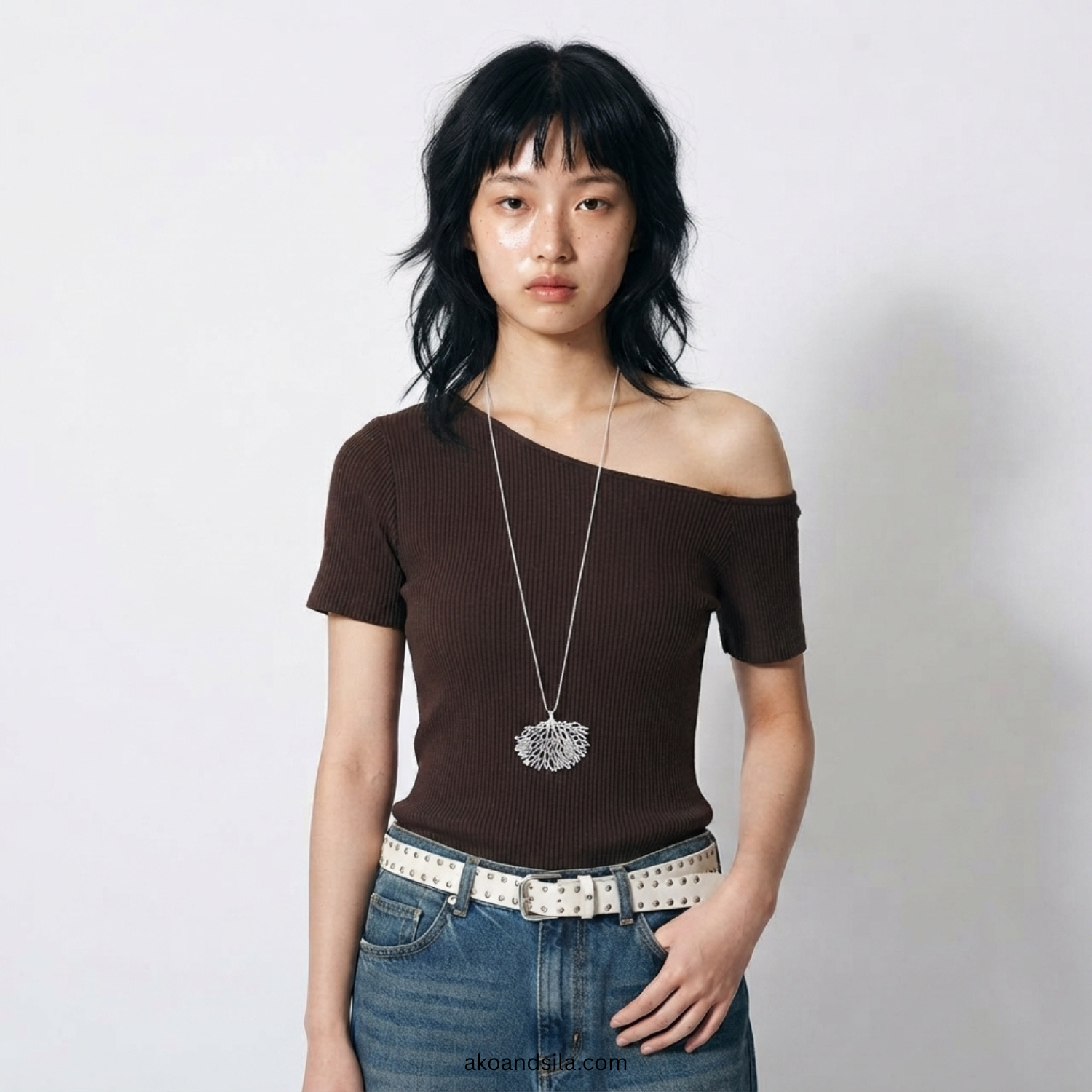 Silver Coral Branch Necklace - Image 2