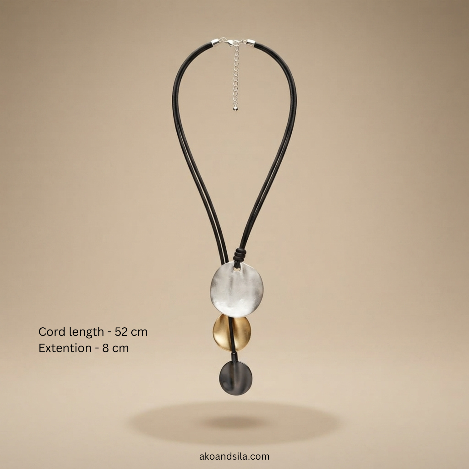 Mixed Metal Pebble Necklace - Image 4